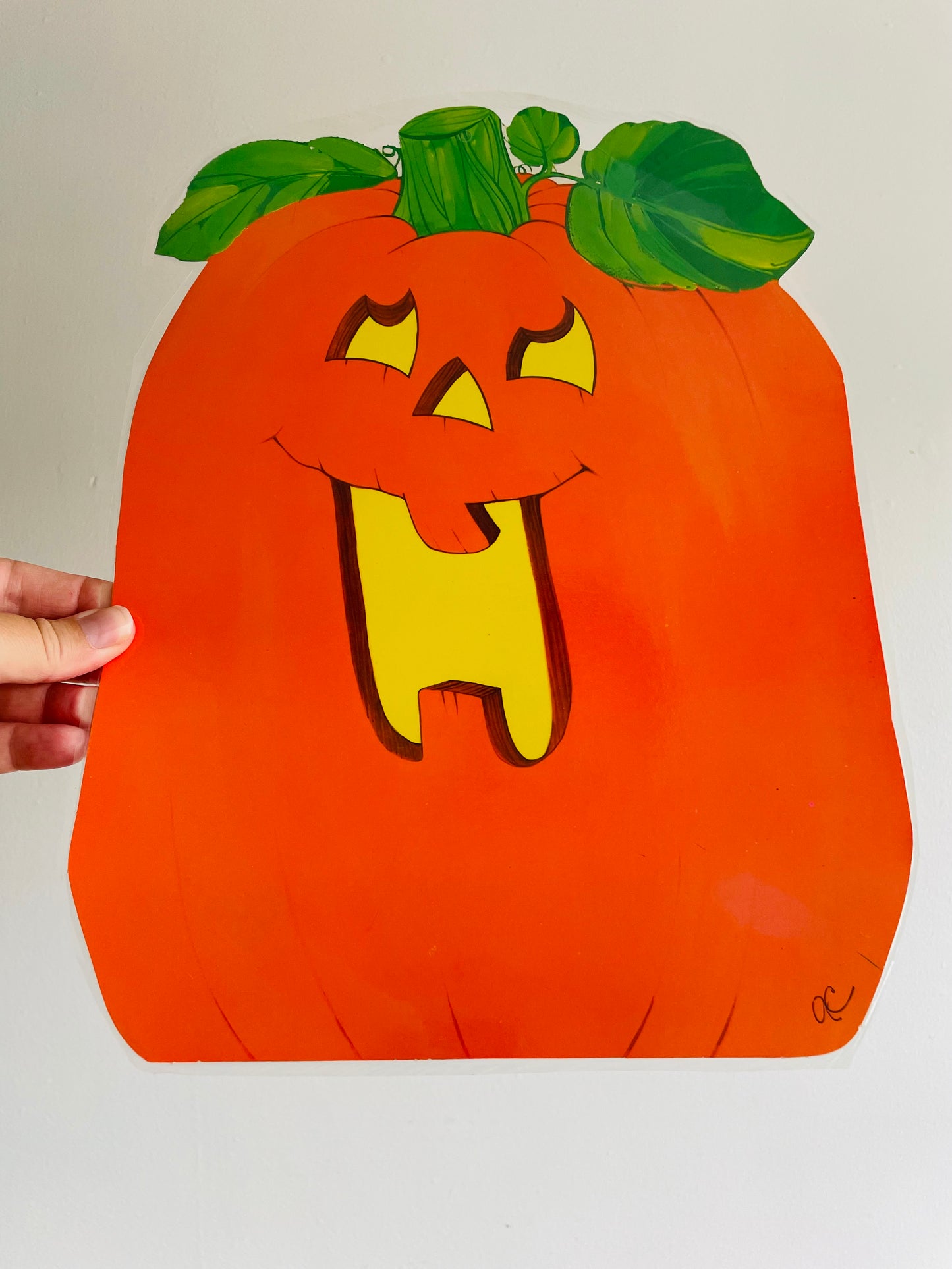 Laminated Cardboard Cutout Halloween Decoration - Giant Happy Jack-o-Lantern Pumpkin