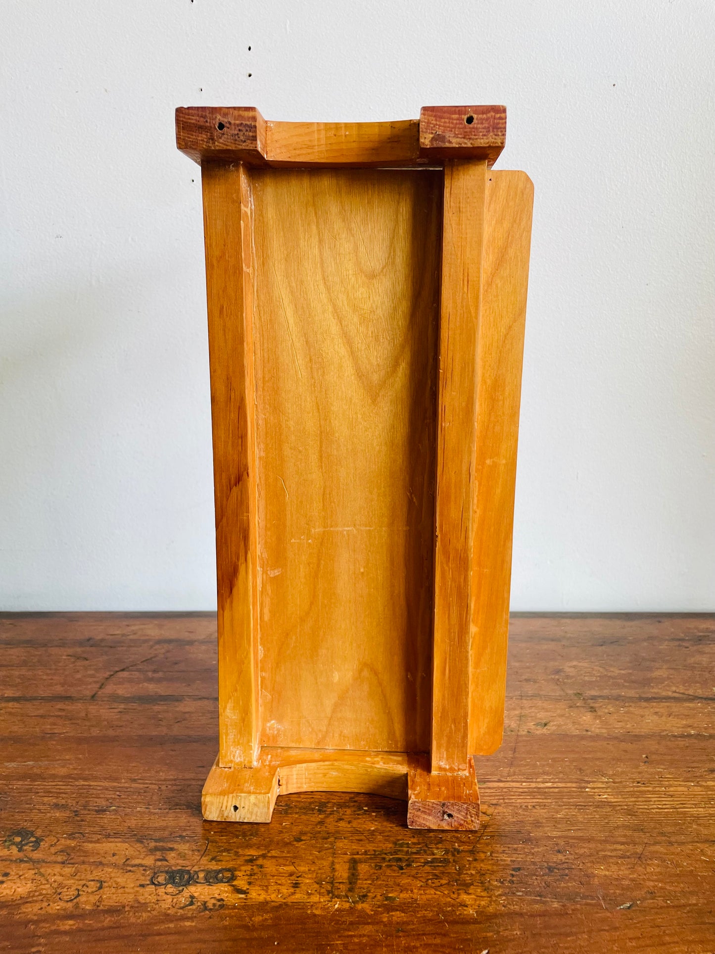 Vintage Wood Desktop / Tabletop Book Holder Trough or Cookbook Shelf