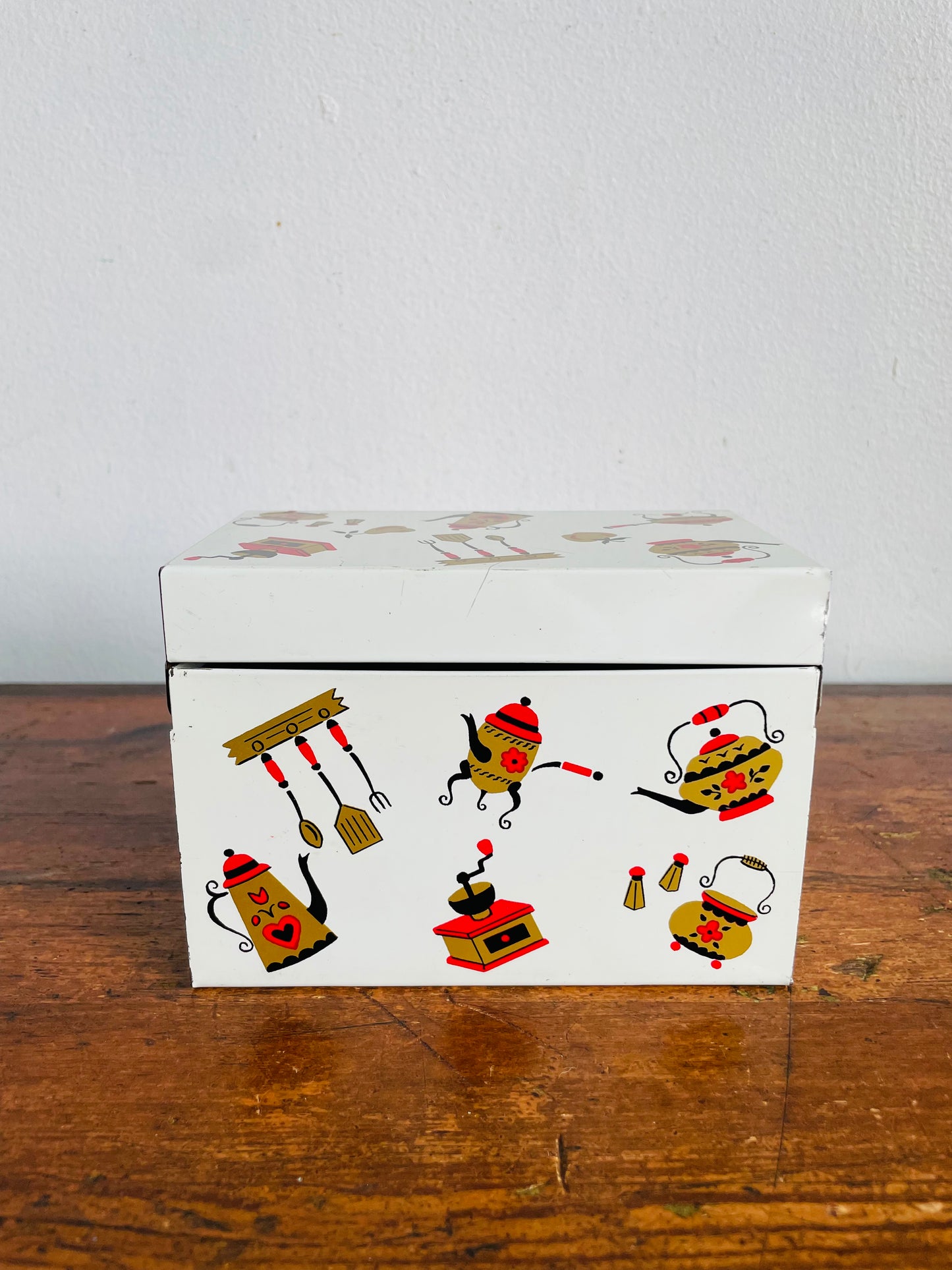 Vintage Ohio Art Company Tin Recipe Box