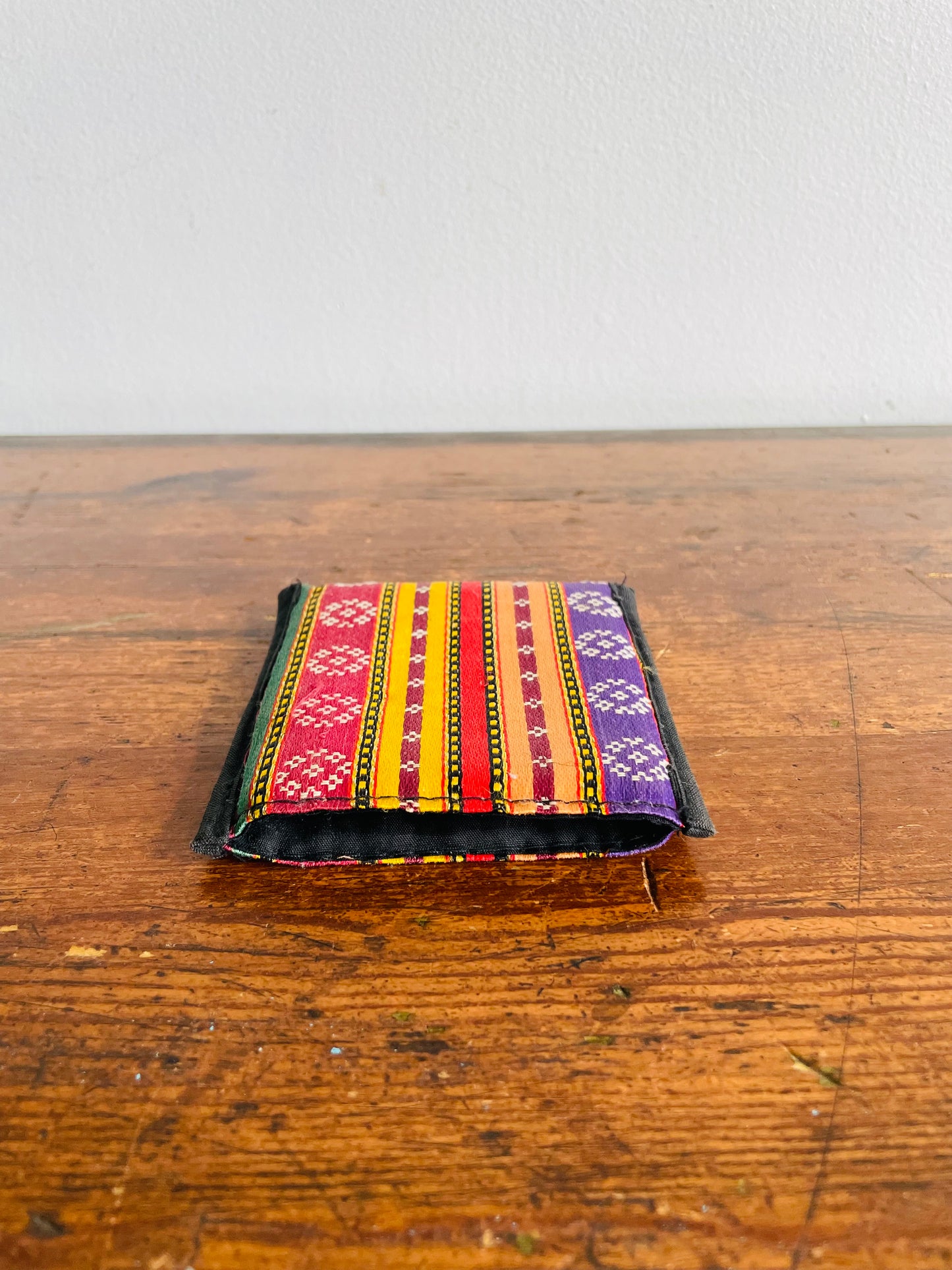 Pocket Sized Hammered Brass Mirror with Cloth Pouch