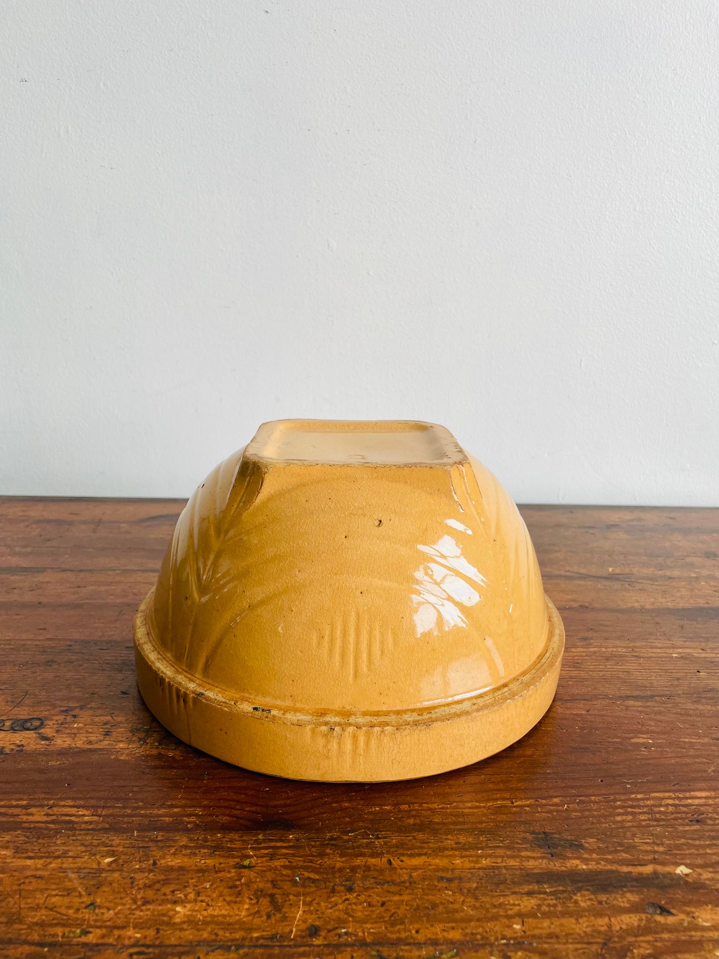 Rustic Yellow Ware Mixing Bowl No. 8