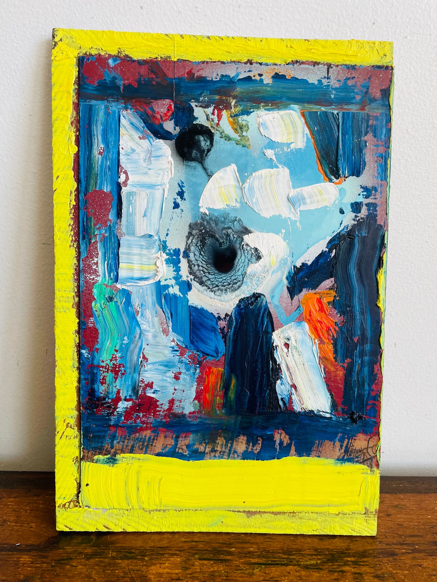 Original Art Colourful Abstract Painting on Masonite Board - Purchased from an Artist's Estate in Fort Erie, ON