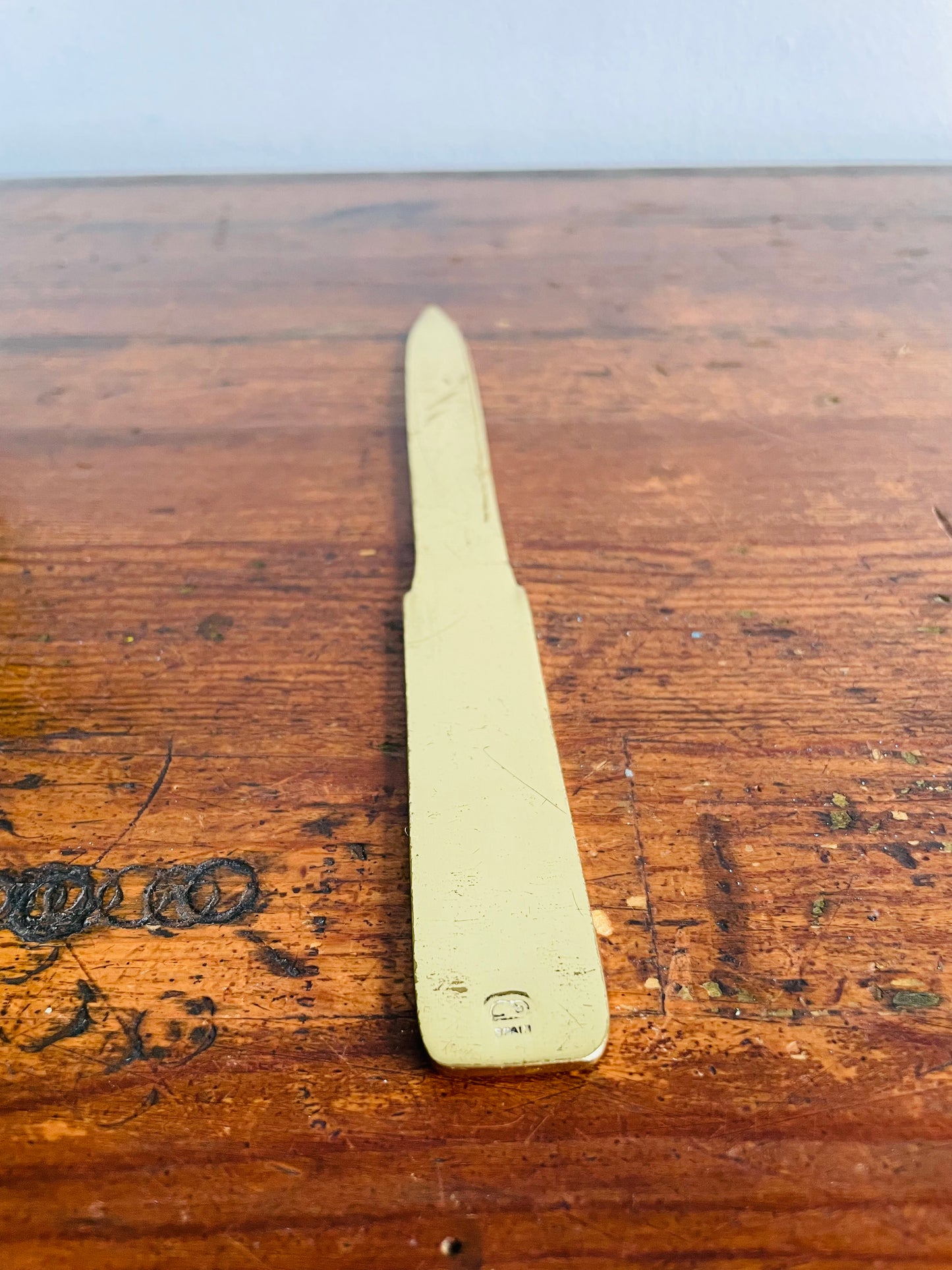 Brass Letter Opener - Etched with the Name Diane - Made in Spain