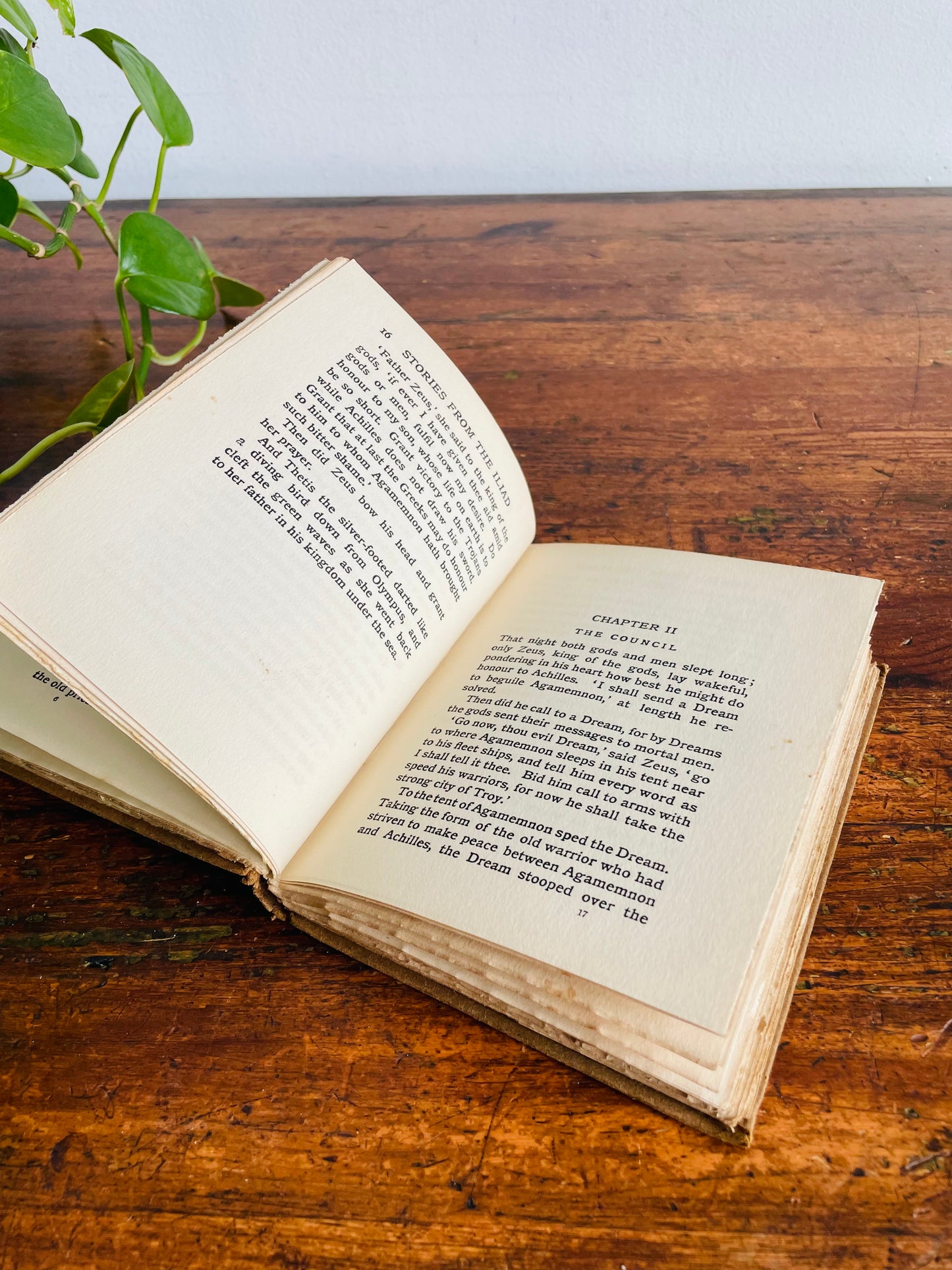 Antique Early 1900s Stories from The Iliad Hardcover Pocket Book - Told to the Children Series - Jeanie Lang - Pictures by W. Heath Robinson