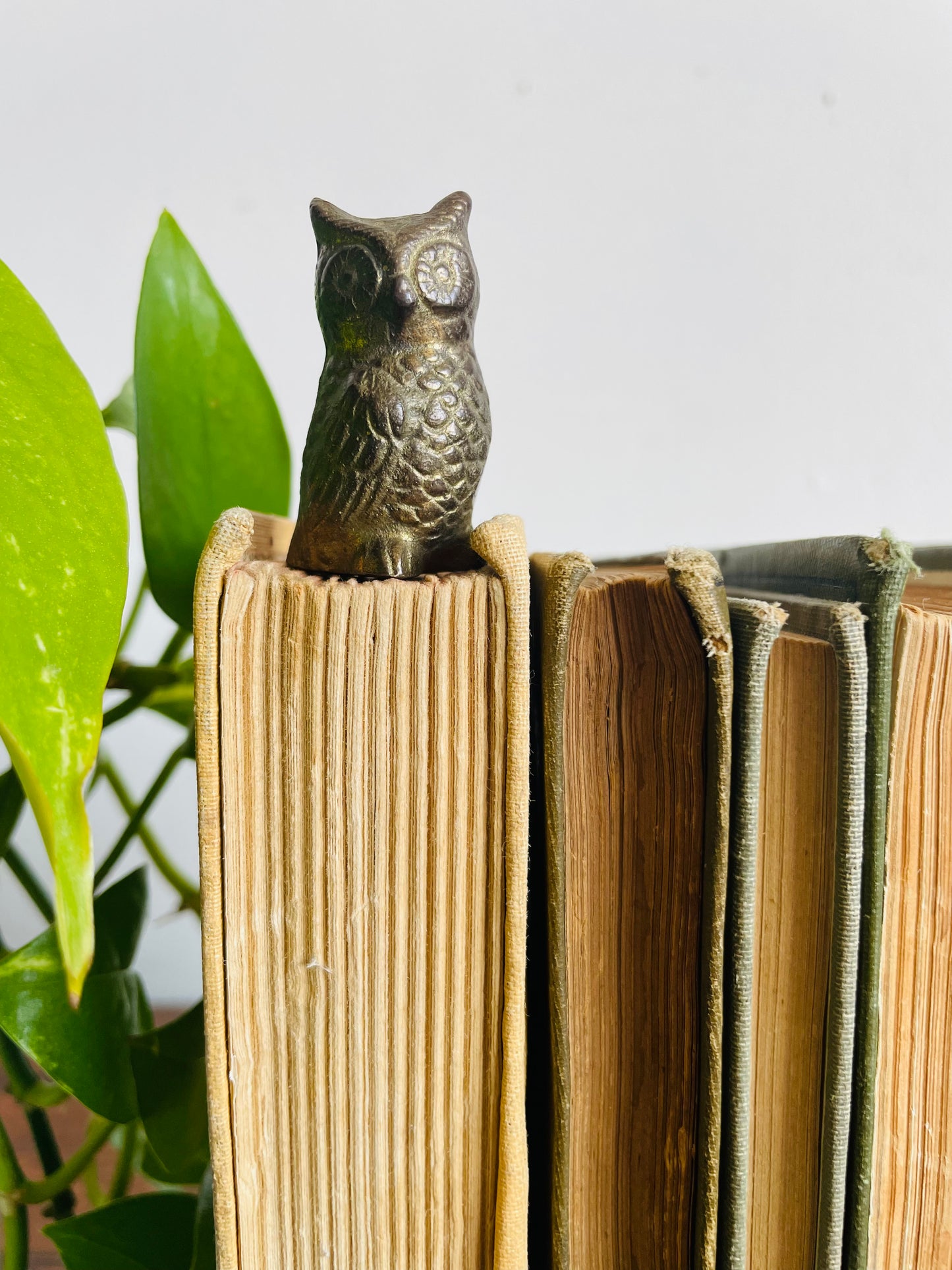 Vintage Adorable Miniature Solid Brass Owl Figurine