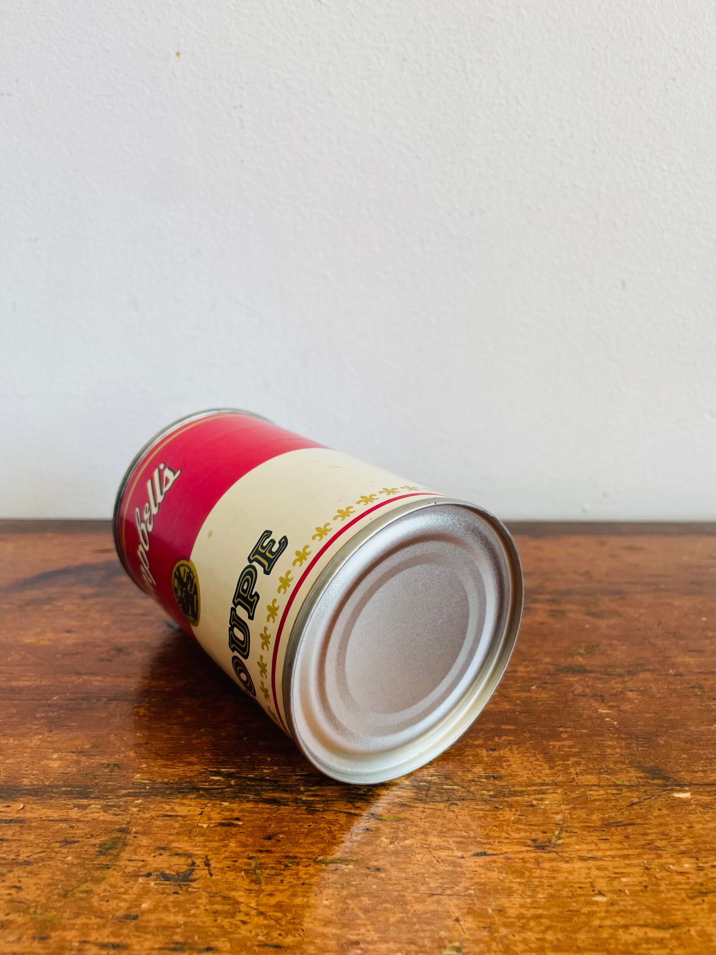 Vintage Campbell's Soup Tin Can Coin Money Piggy Bank - Fun Marketing Advertising