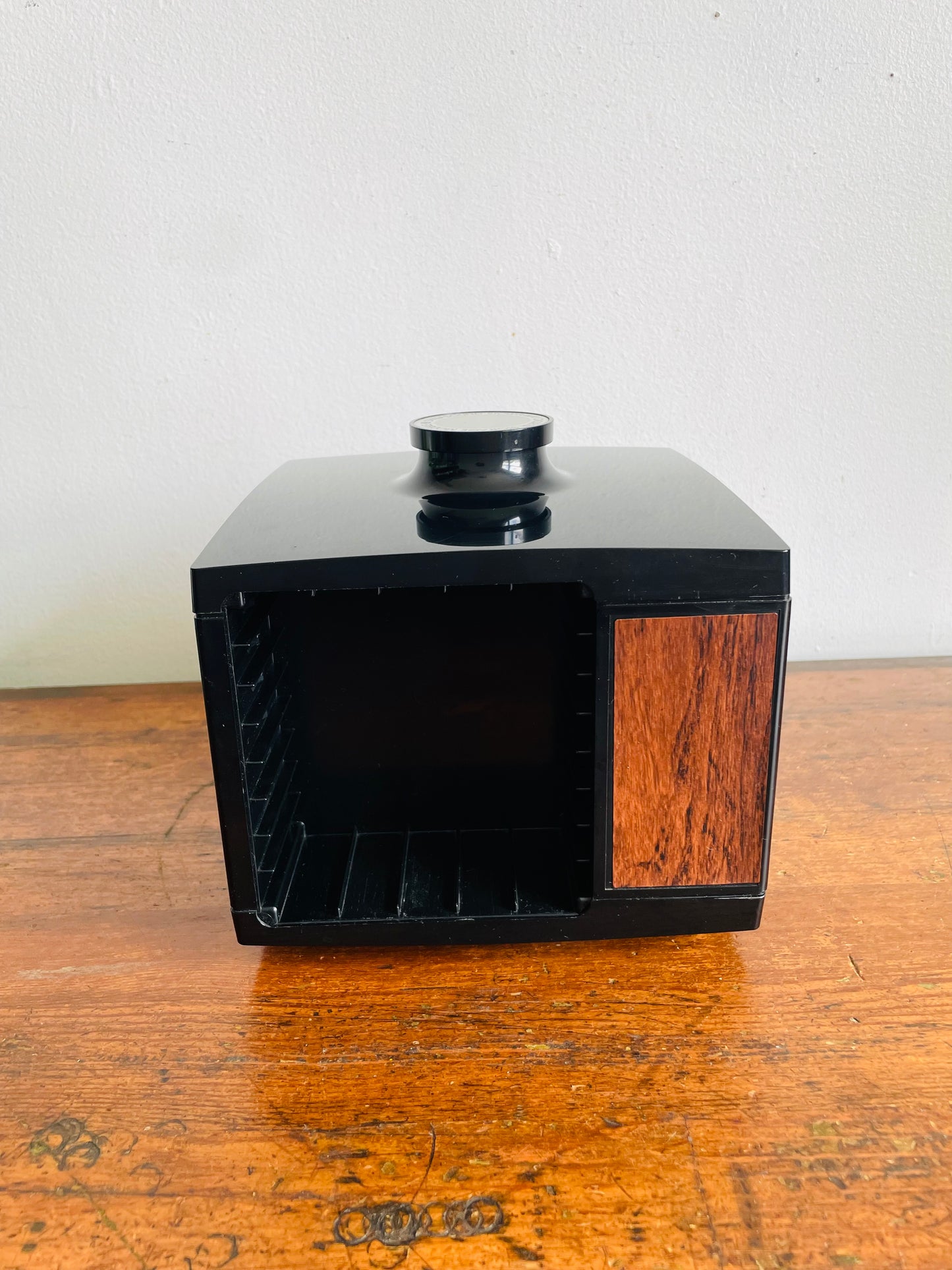 Vintage Dynasound Stow-a-Way Rotating Cassette Tape Storage Module Carousel - Holds Up to 20 Tapes - Spins Lazy Susan Style