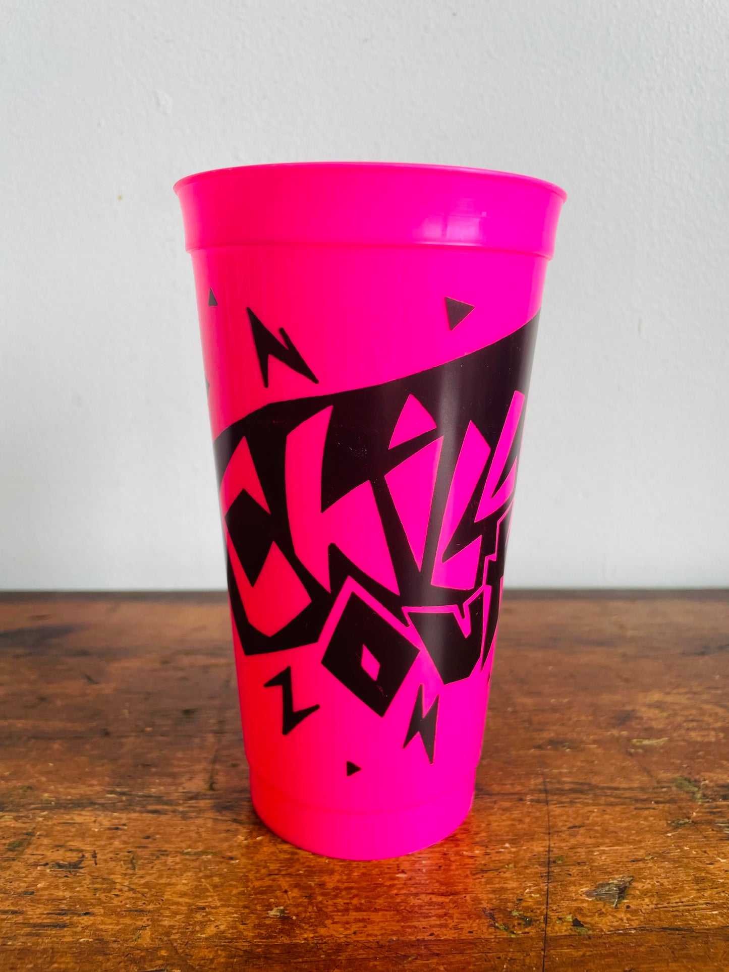 Vintage 1990s Frozen Coke Collectibles CHILL OUT Hot Pink Plastic Drink Tumbler Cup - Made in Canada