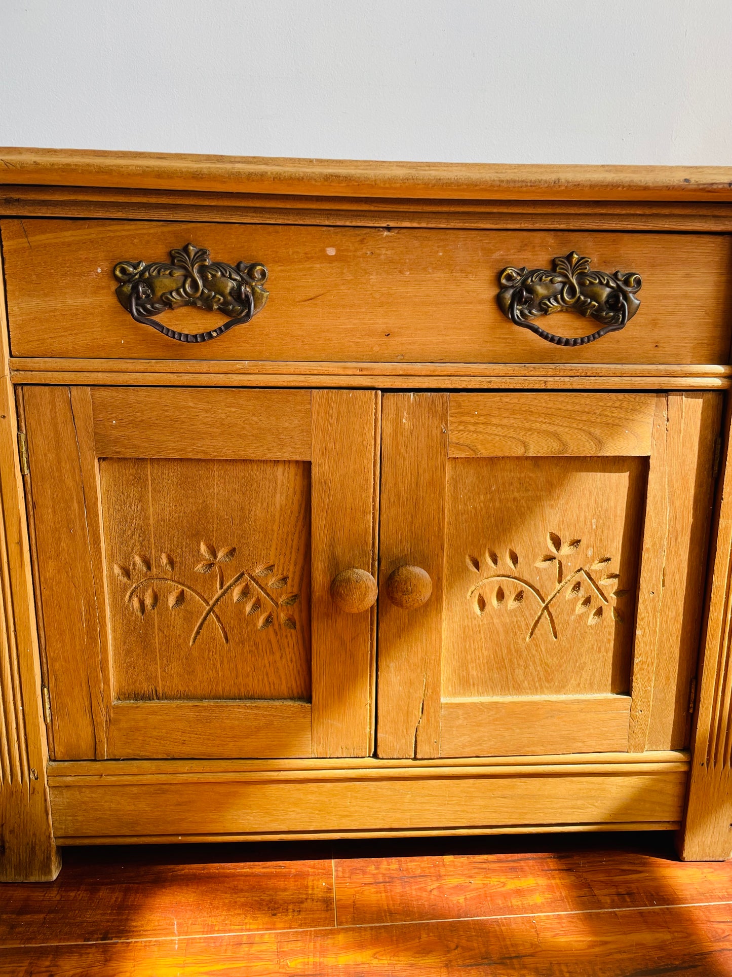 Antique 1800s Pine Wood Cabinet - Gilchrist Green & Co. Union Furniture Factory Wingham, Ontario - PICK-UP ONLY