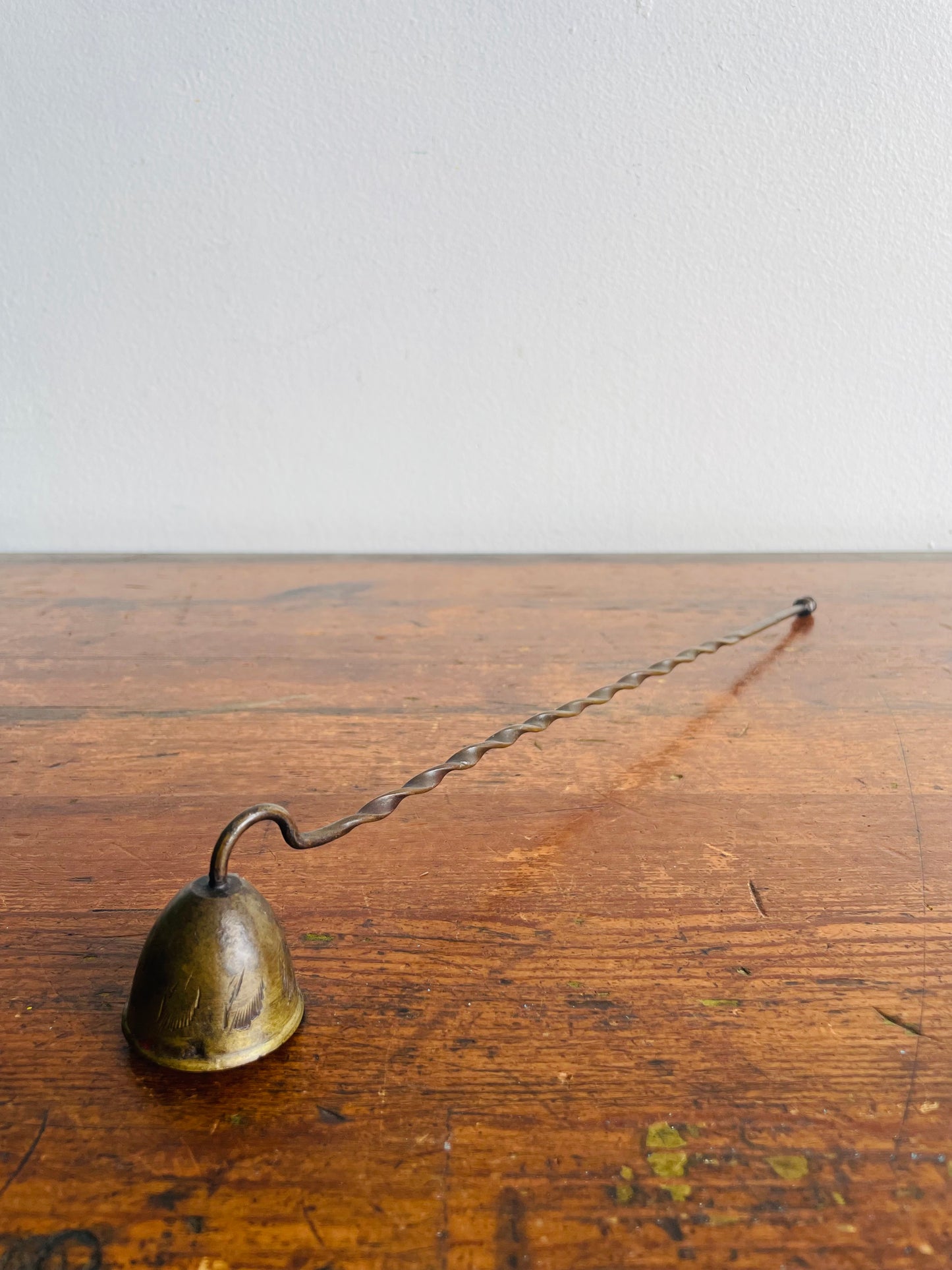 Etched Brass Candle Snuffer