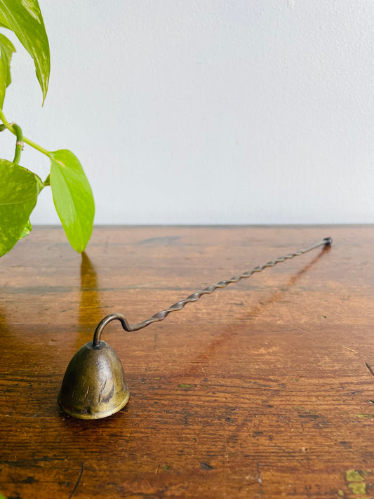 Etched Brass Candle Snuffer