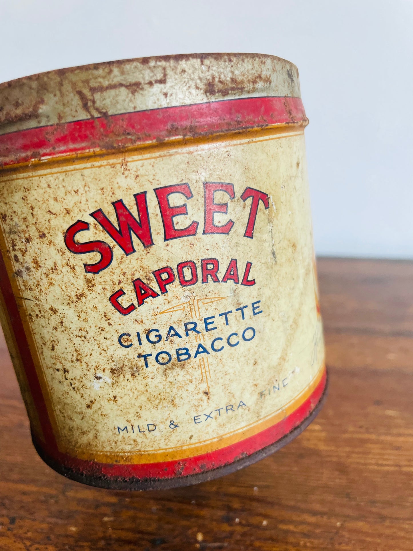 Sweet Caporal Cigarette Tobacco Kinney Bros. Advertising Tin - Manufactured by Imperial Tobacco Co. of Canada Limited Montreal-Granby