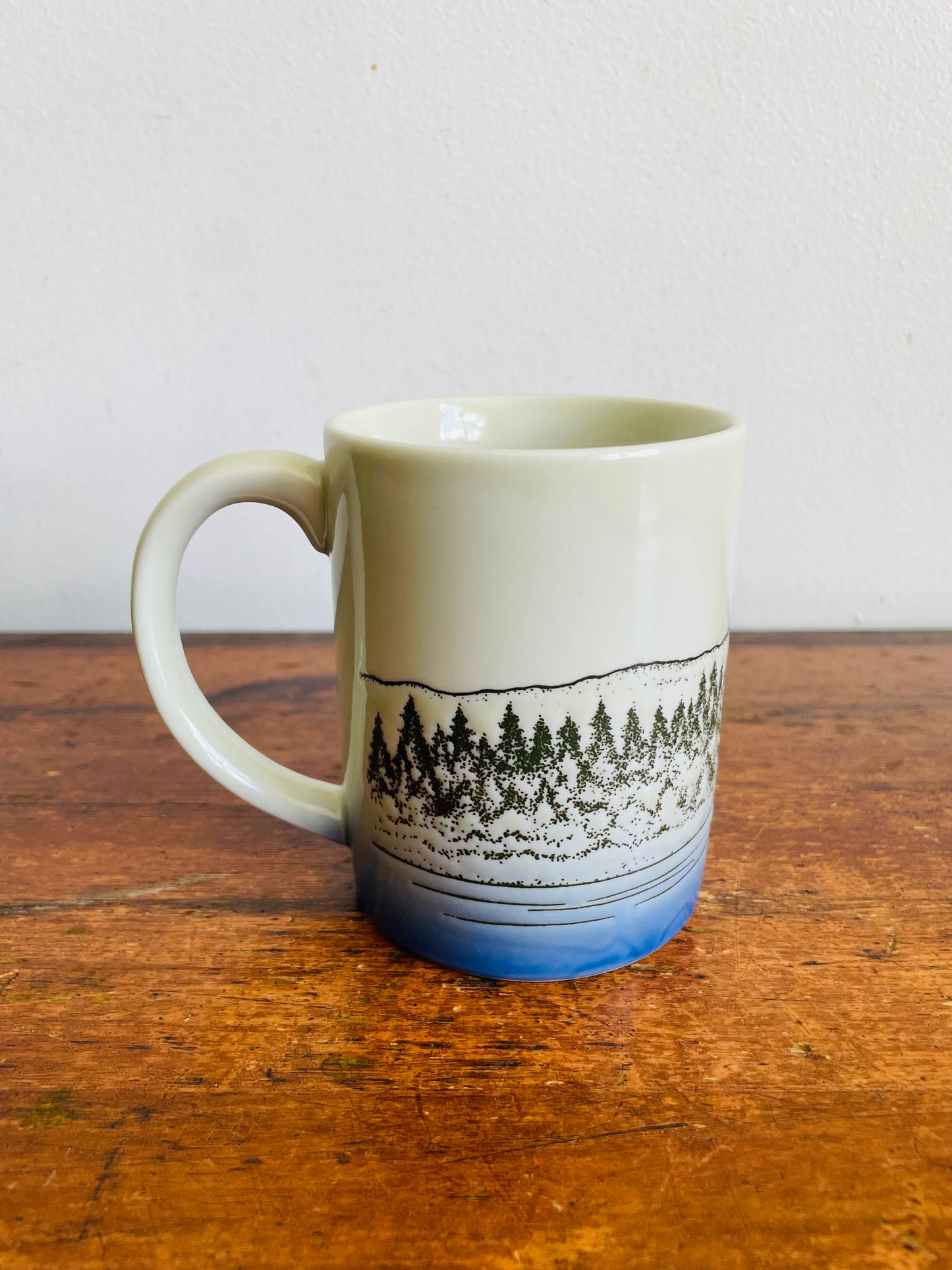 Vintage Jumping Trout Fish in Lake & Nature Mug - Otagiri Style