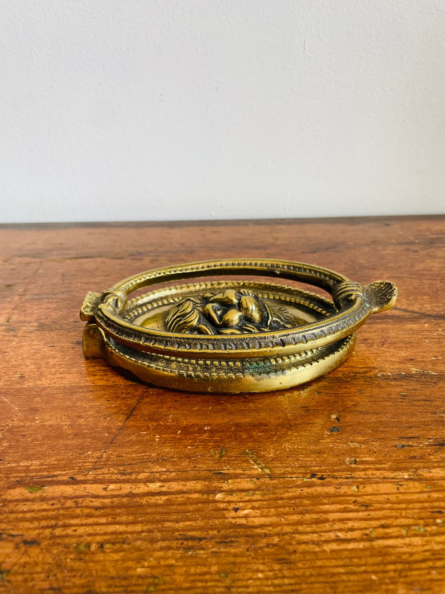 Vintage Solid Brass Lion Head Door Knocker (From 1928?)