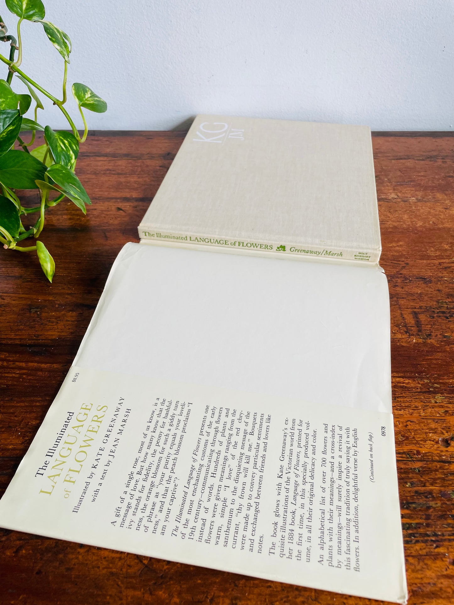 Vintage The Illuminated Language of Flowers Hardcover Book Illustrated by Kate Greenaway with Text by Jean Marsh (1978)