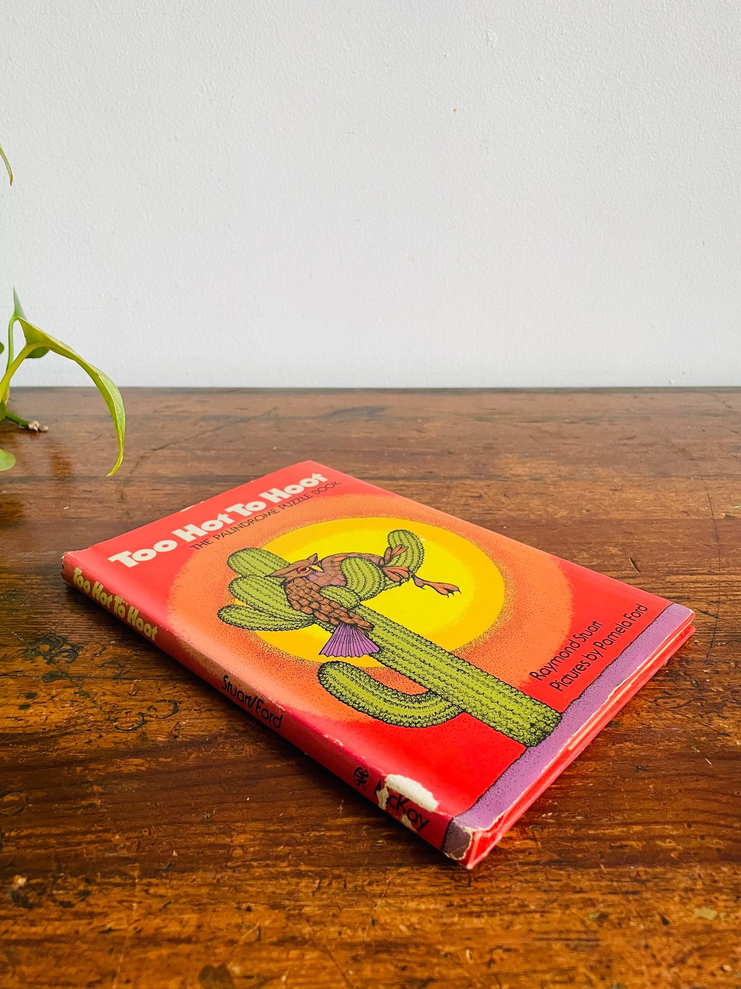 Vintage Too Hot to Hoot: The Palindrome Puzzle Hardcover Book by Raymond Stuart & Pictures by Pamela Ford (1977)