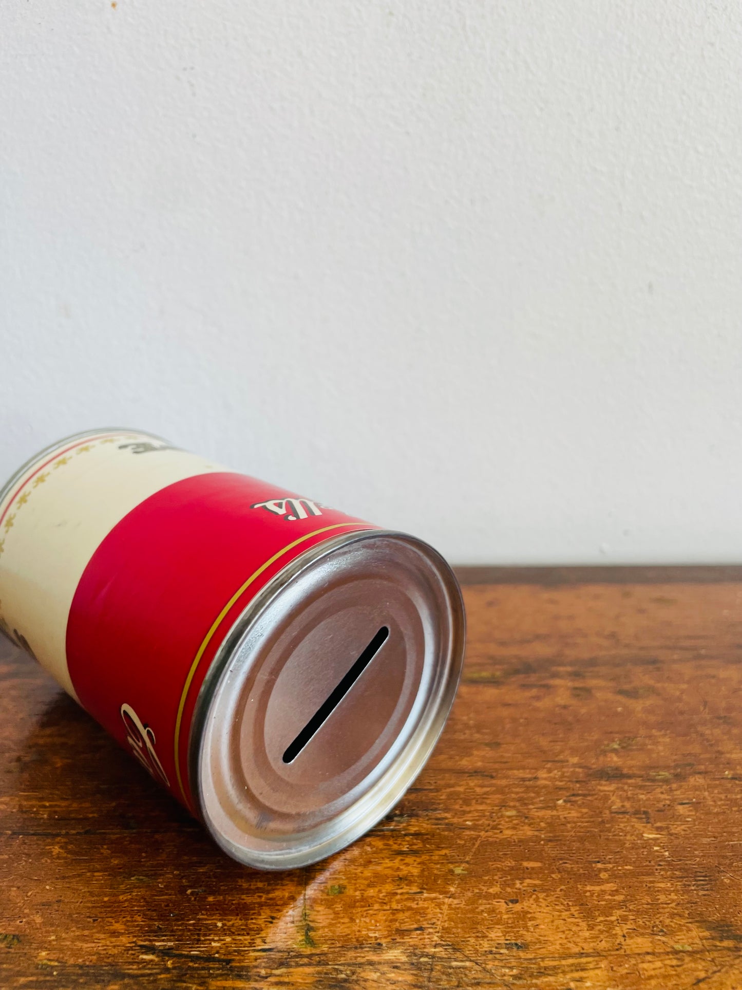 Vintage Campbell's Soup Tin Can Coin Money Piggy Bank - Fun Marketing Advertising