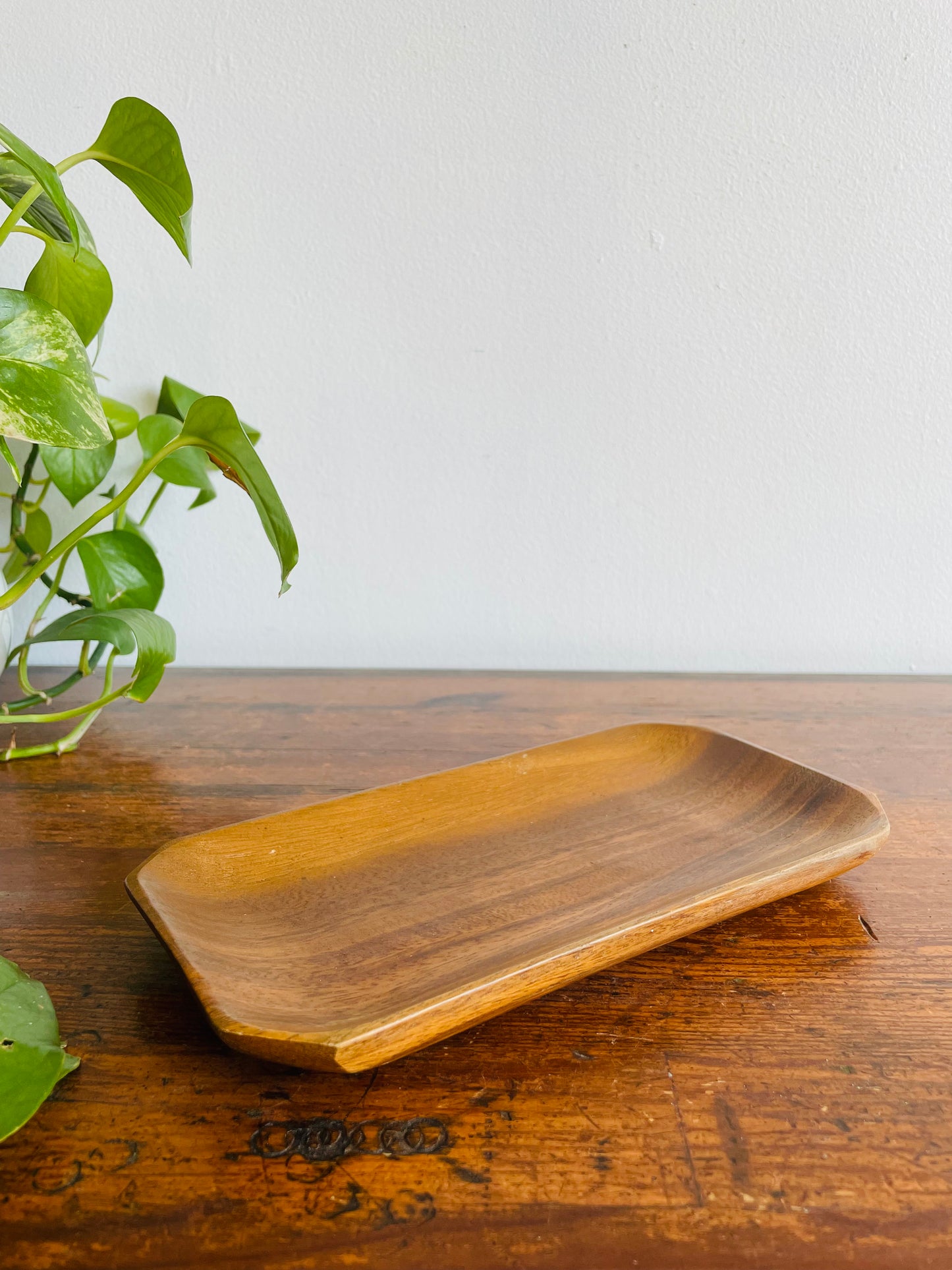 Mini Wooden Trinket Tray Dish - Made in the Philippines - Great for Business Cards, Jewellery, Etc.!