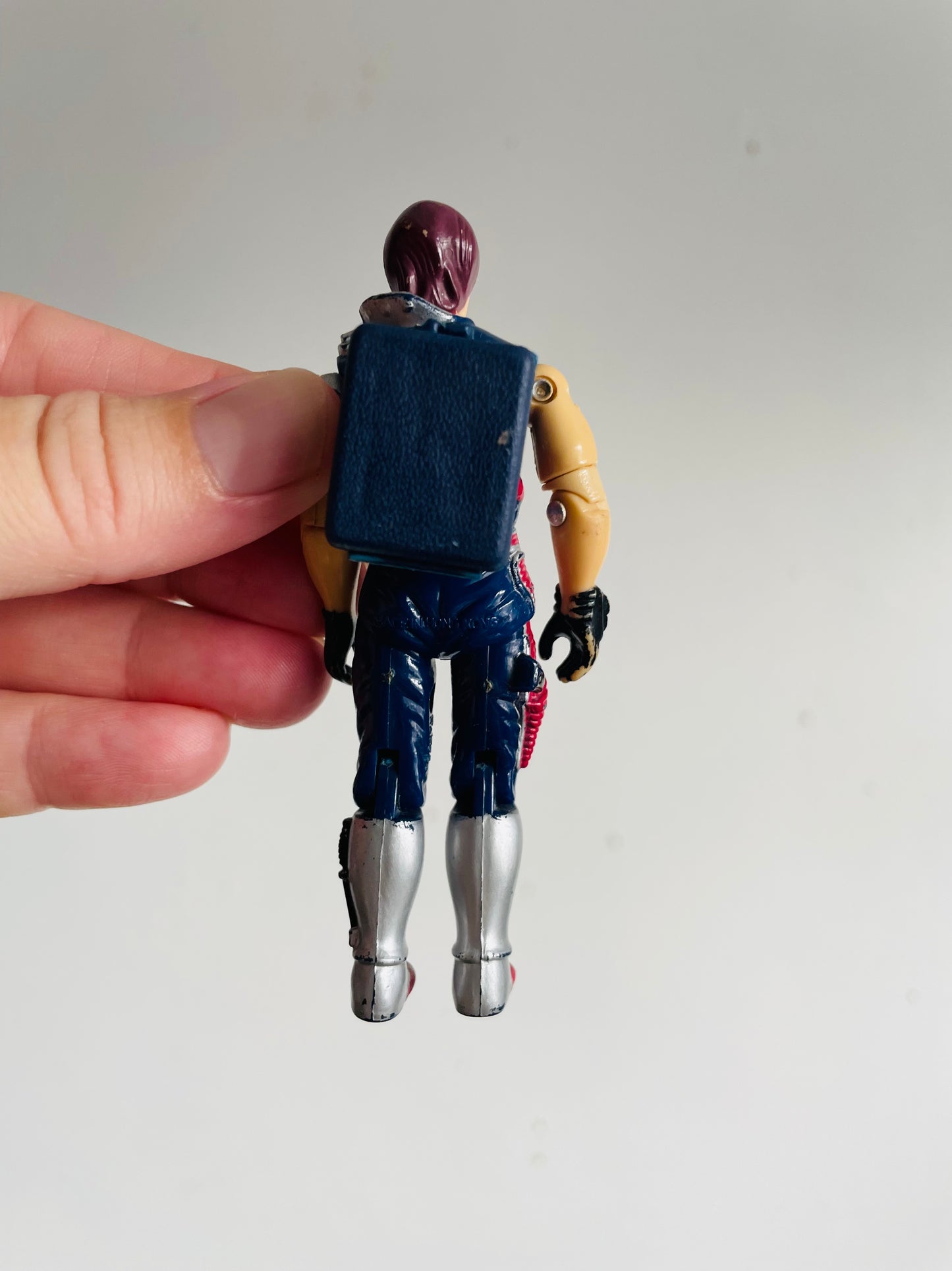 Vintage 1985 Hasbro Action Figure Toy - G.I. Joe Tomax - Crimson Guard Commander - Includes Backpack Accessory