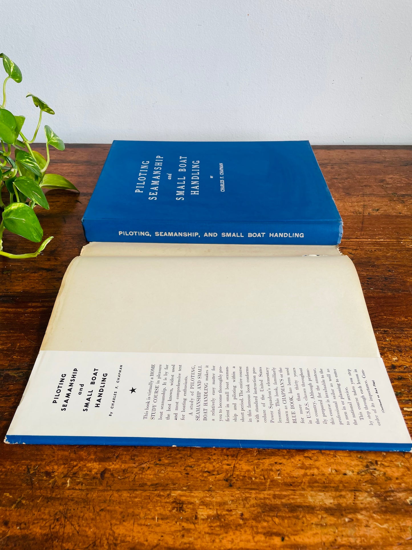 Vintage Piloting Seamanship and Small Boat Handling Clothbound Hardcover by Charles F. Chapman - Oversized Coffee Table Book - 1961-62 Edition