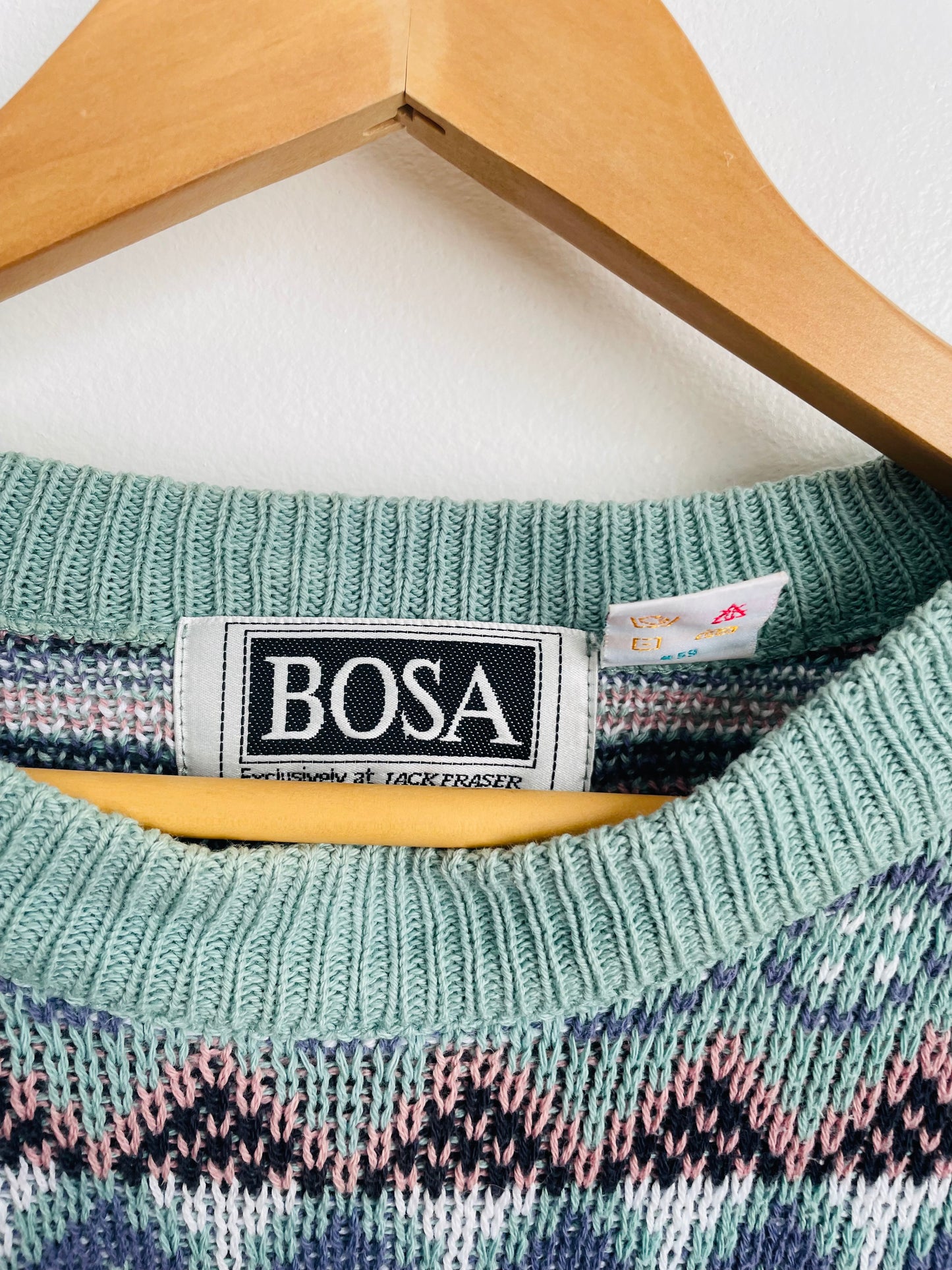 Bosa Exclusively at Jack Fraser 100% Cotton Fun Striped Pattern Sweater - Made in Canada - Men's Sizing