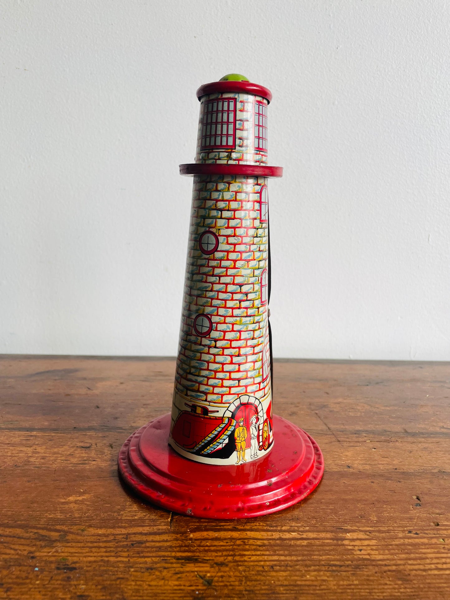 Marx Sky Flyer Tin Litho Toy Tower