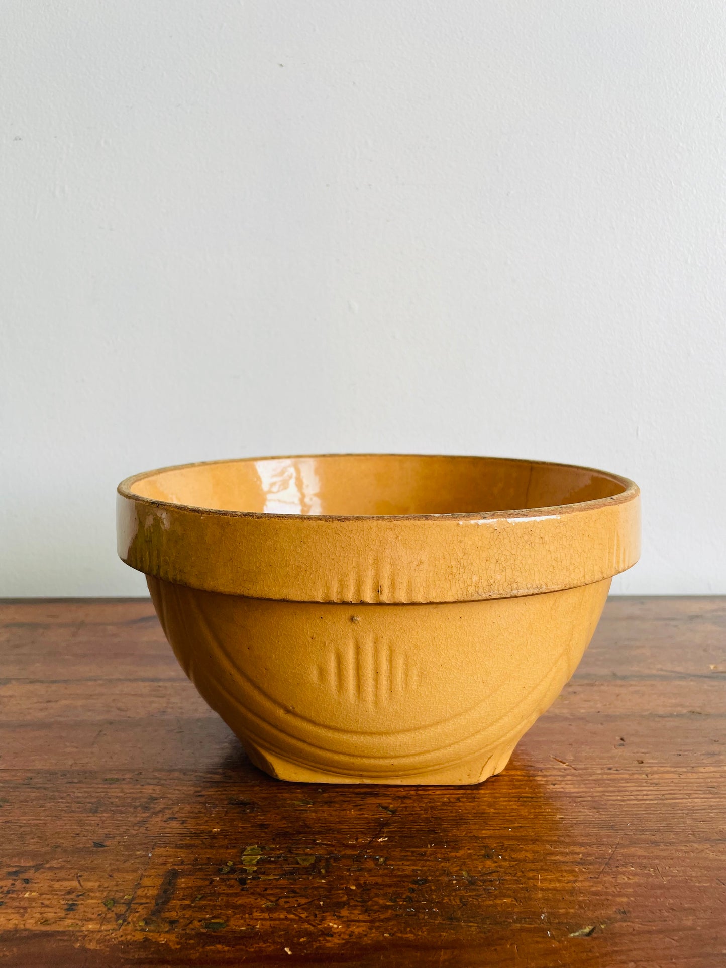 Rustic Yellow Ware Mixing Bowl No. 8