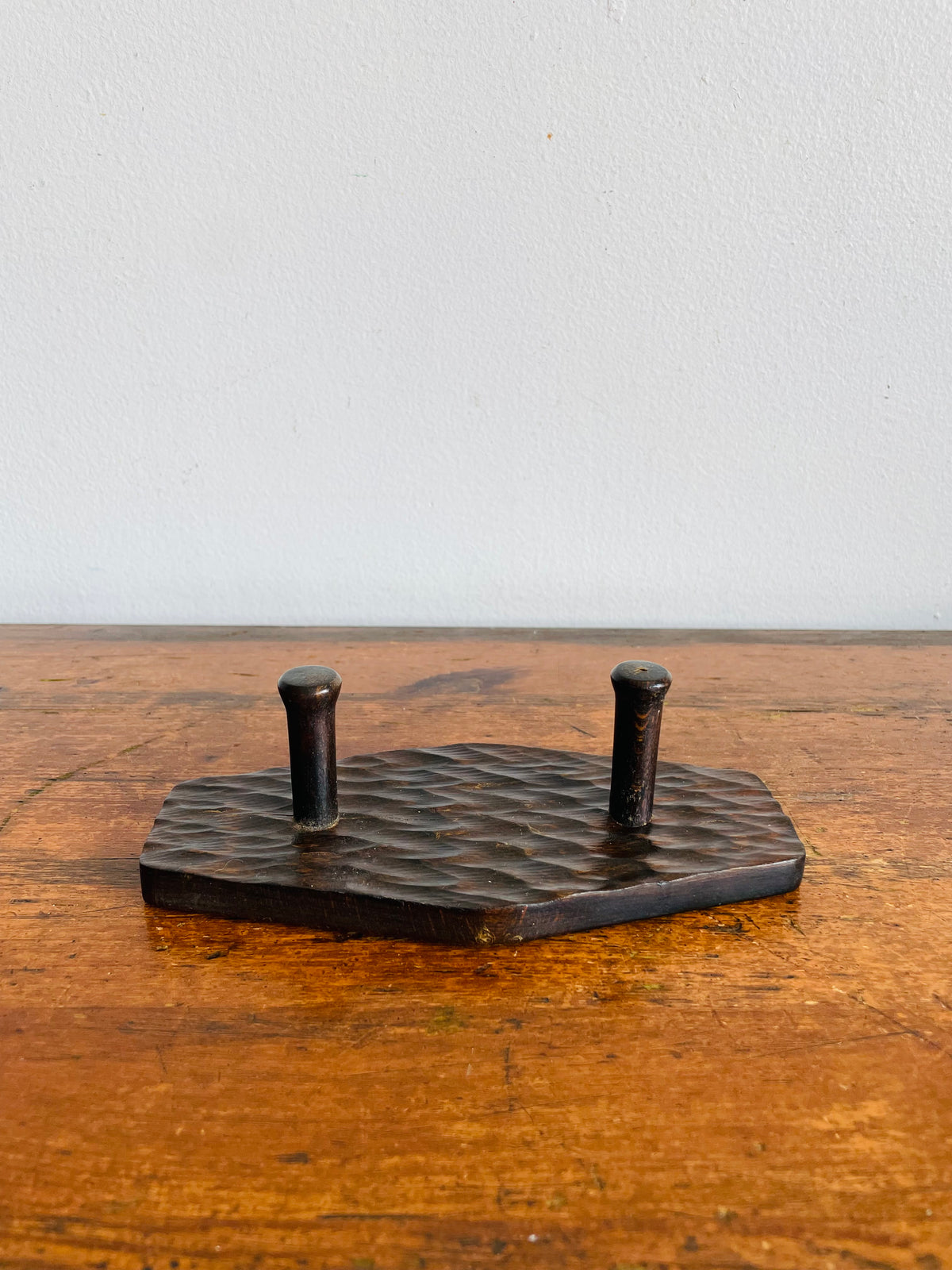 Vintage Wood Wall Hook Hanger with Two Hooks for Hanging