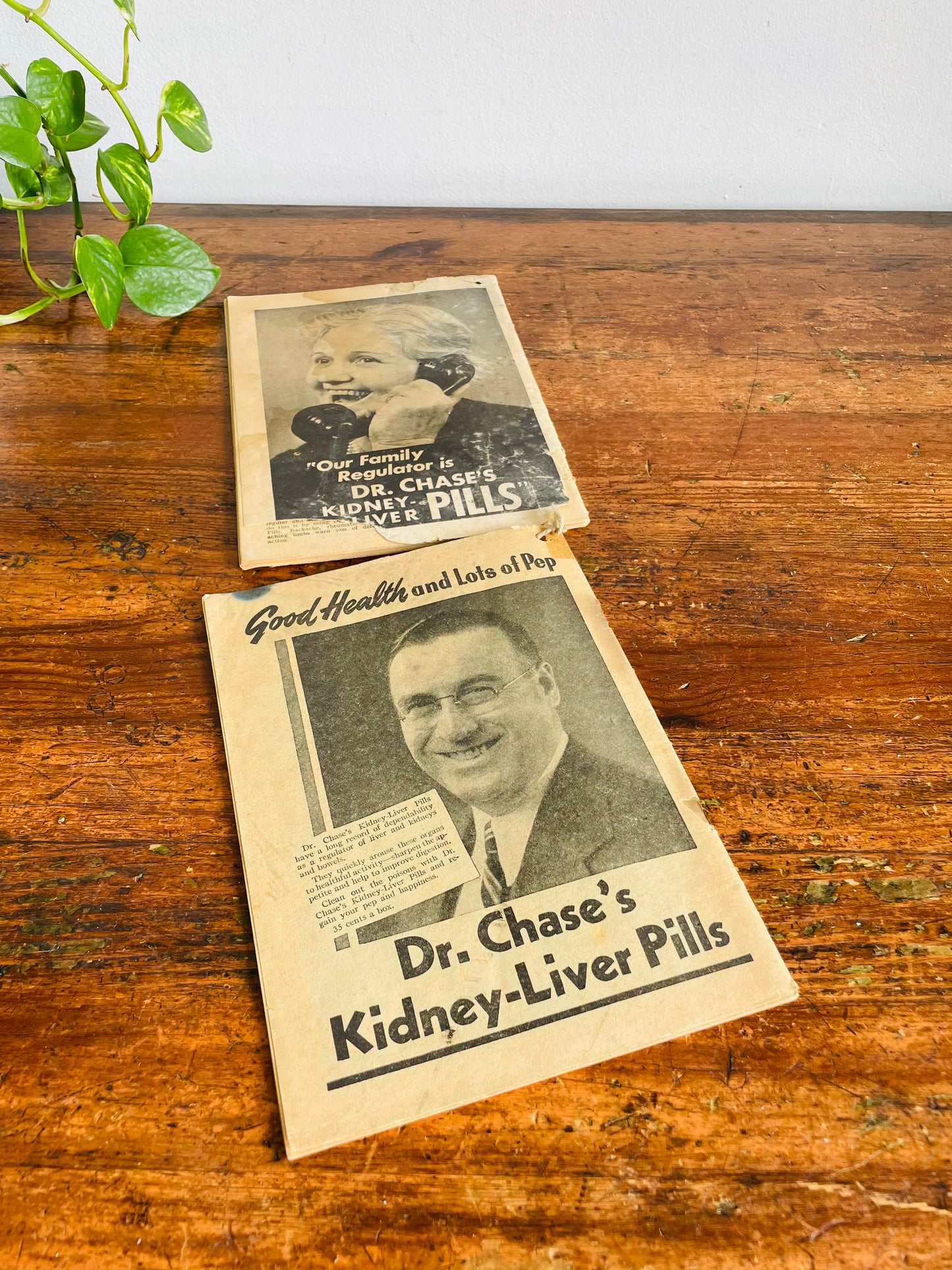Vintage 1944 & 1948 Dr. A.W. Chase's Calendar Almanac Paper Booklets - For The Home, Factory, Farm & Office - Set of 2 - Oakville, Canada
