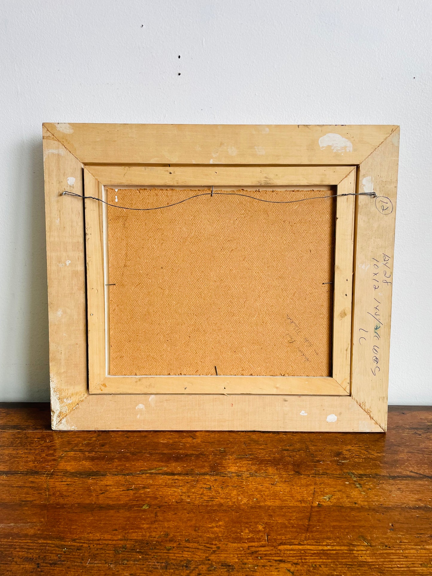 Vintage Original Art Painting Picture in Gold & White Wood Frame - Hudson Point on Lake Muskoka - Artist Signed