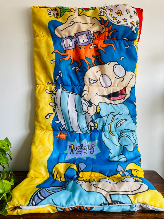 Vintage 1997 Viacom Nickelodeon Rugrats Cartoon Sleeping Bag Blanket
