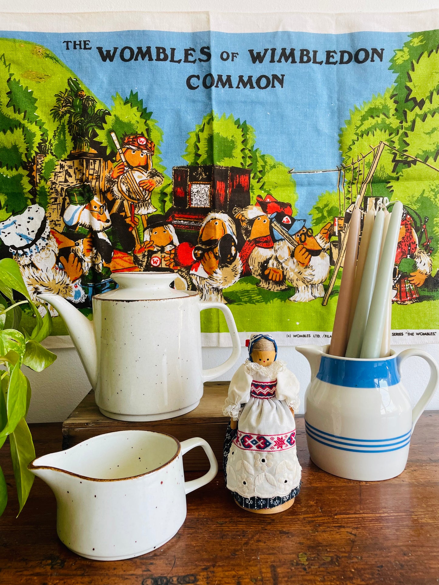 Brand New Vintage Blackstaff Linen Tea Towel - The Wombles of Wimbledon Common - Based on BBC TV Series "The Wombles"