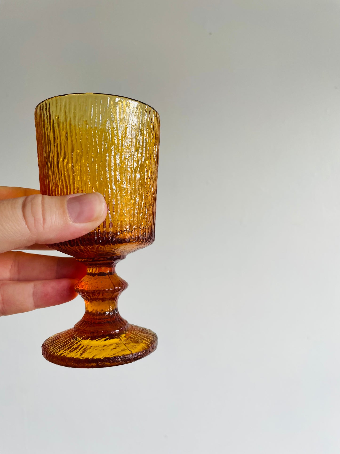 Ravenhead Siesta Amber Glass 4.75" Goblets - Set of 6