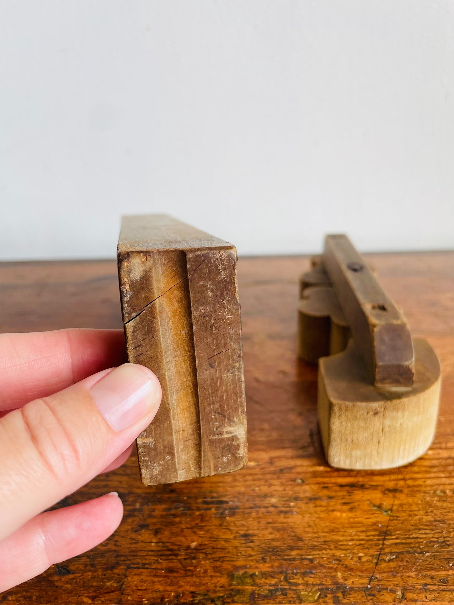 Vintage Japanese Kashigata Hand-Carved Wooden Mold - Wagashi / Higashi Sweet Cake Confectionary Shaper