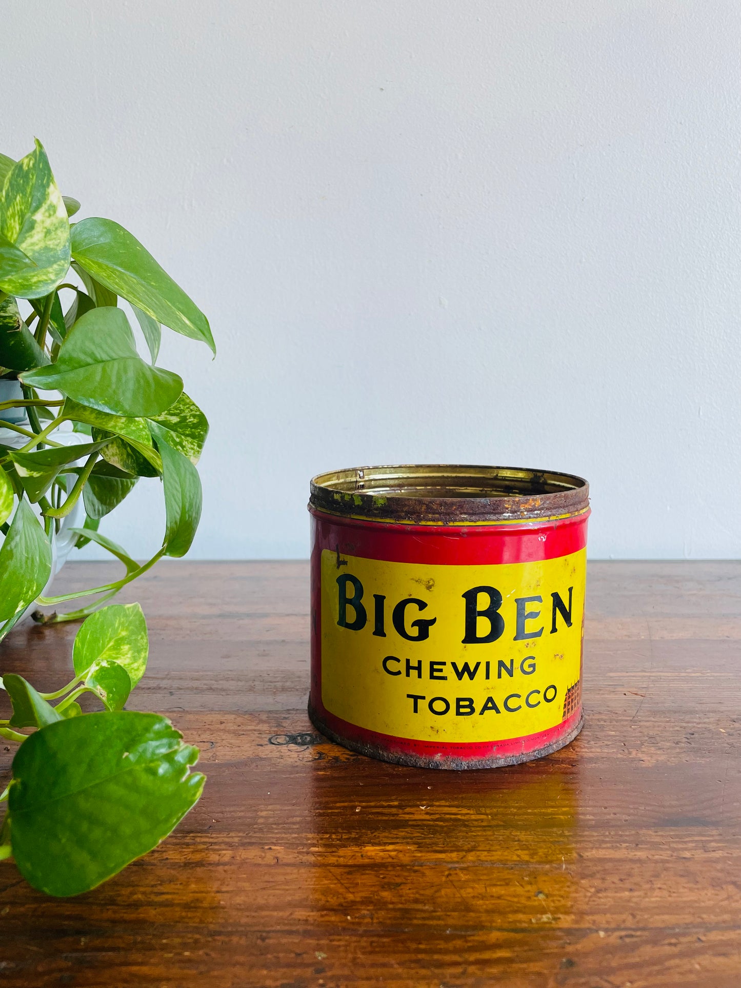 Big Ben Plug Chewing Tobacco Advertising Tin - Manufactured by Imperial Tobacco Co. of Canada Limited Montreal-Granby