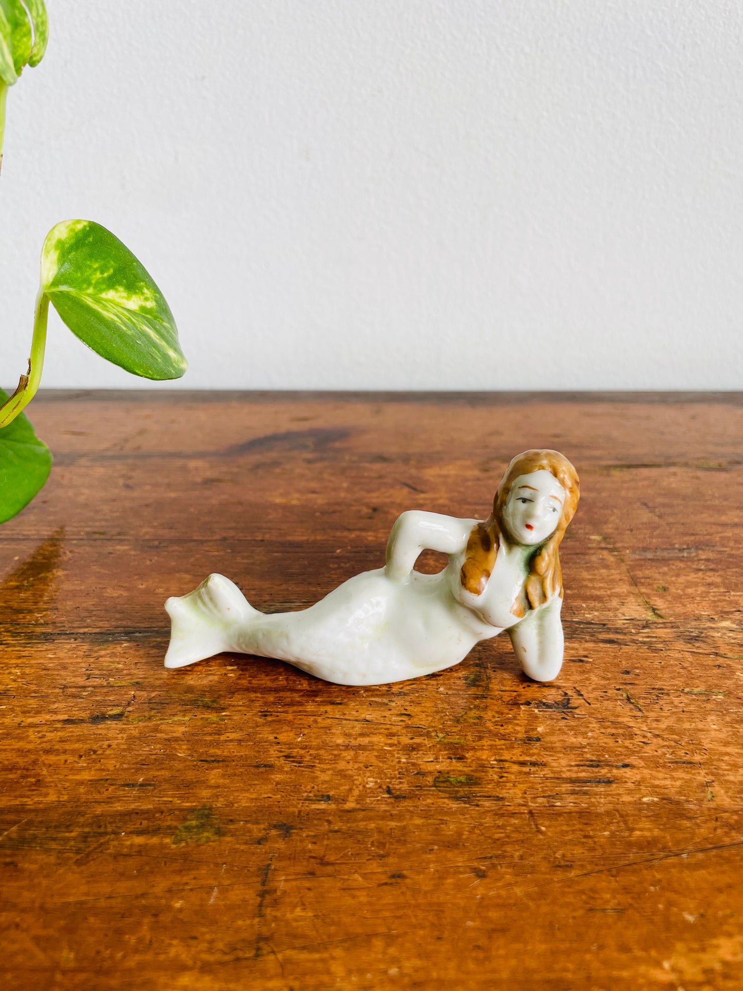 Vintage Reclining Mermaid Figurine - Made in Japan