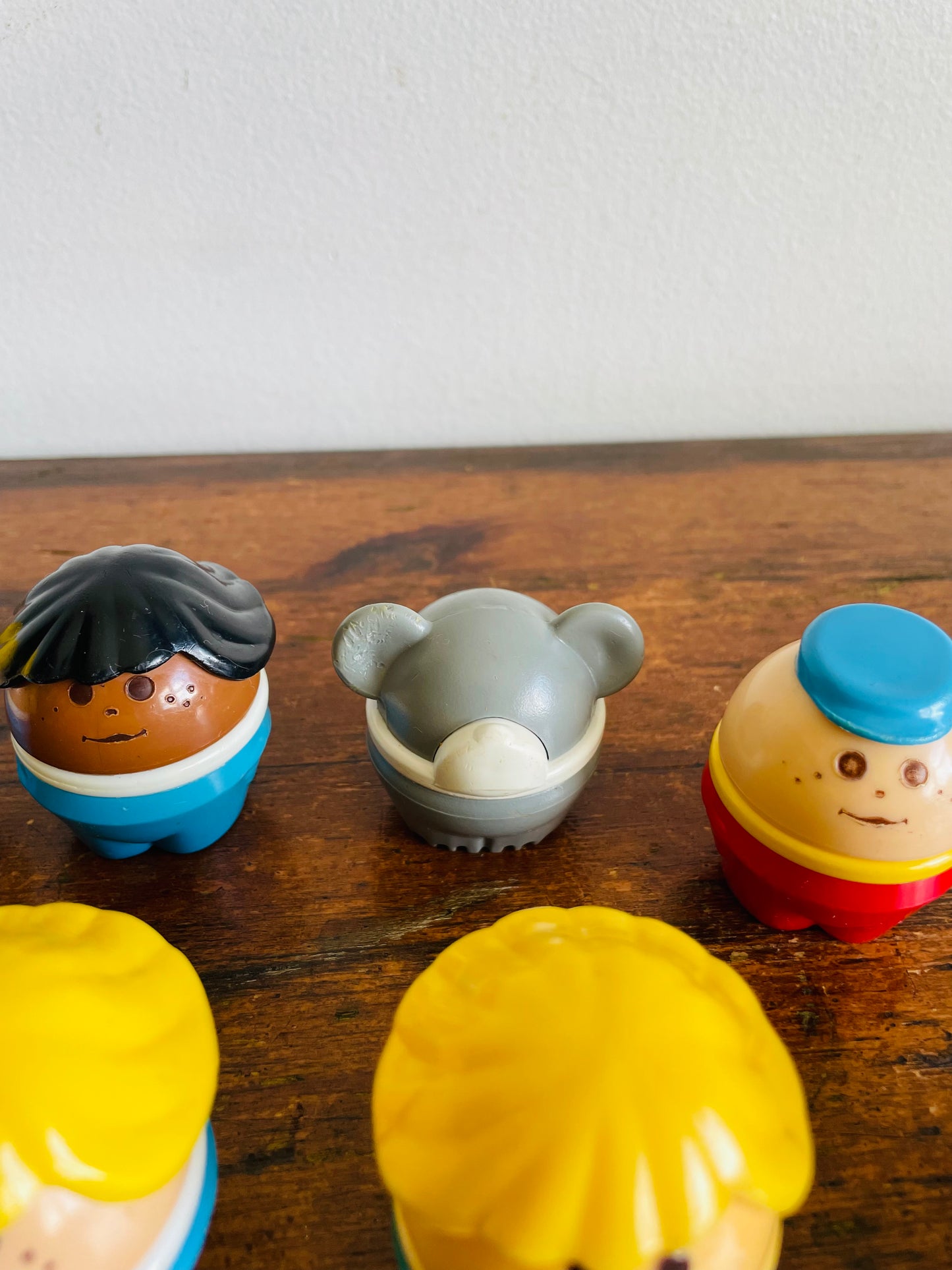 Vintage Little Tikes Toddle Tots Chunky Round People Toy Figurines - Lot of 13 - 10 People / 3 Animals