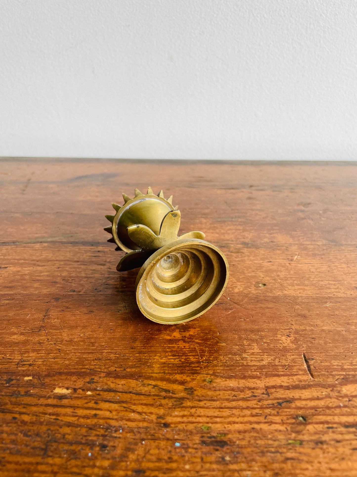 Brass Pedestal Flower Incense Burner