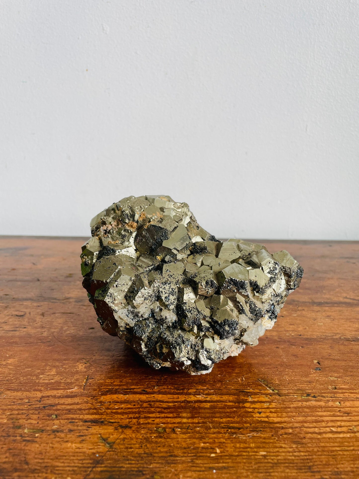 Vintage Large & Heavy 5.64 Pound Pyrite Rock Cluster - Fool's Gold - Geology Specimen - Product of Peru