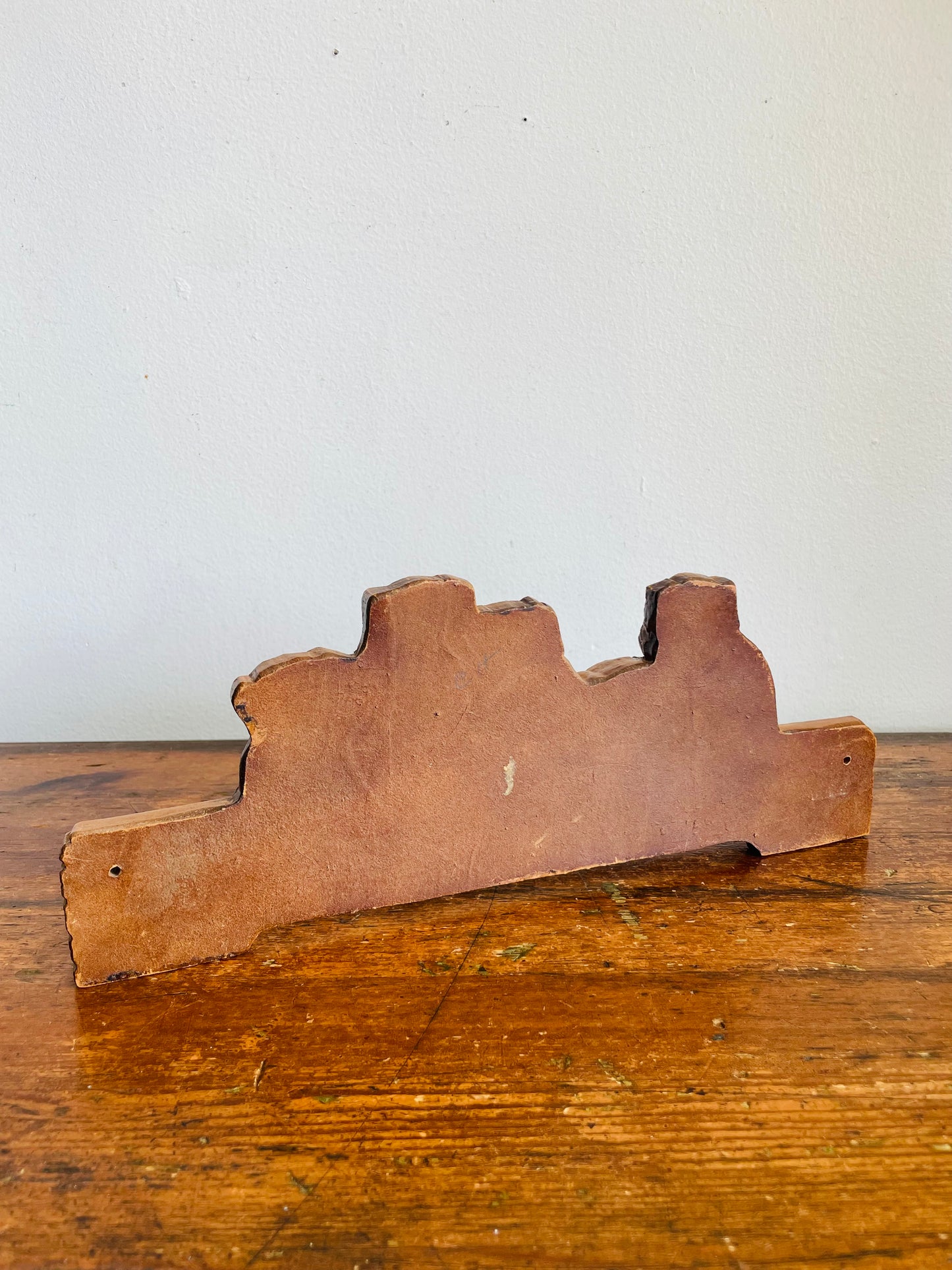 Vintage Resin & Wood Wall Mount Rack Hanger with Adorable Puppy Dog Design - Great for Towels, Scarves, Belts, Necklaces, Etc.