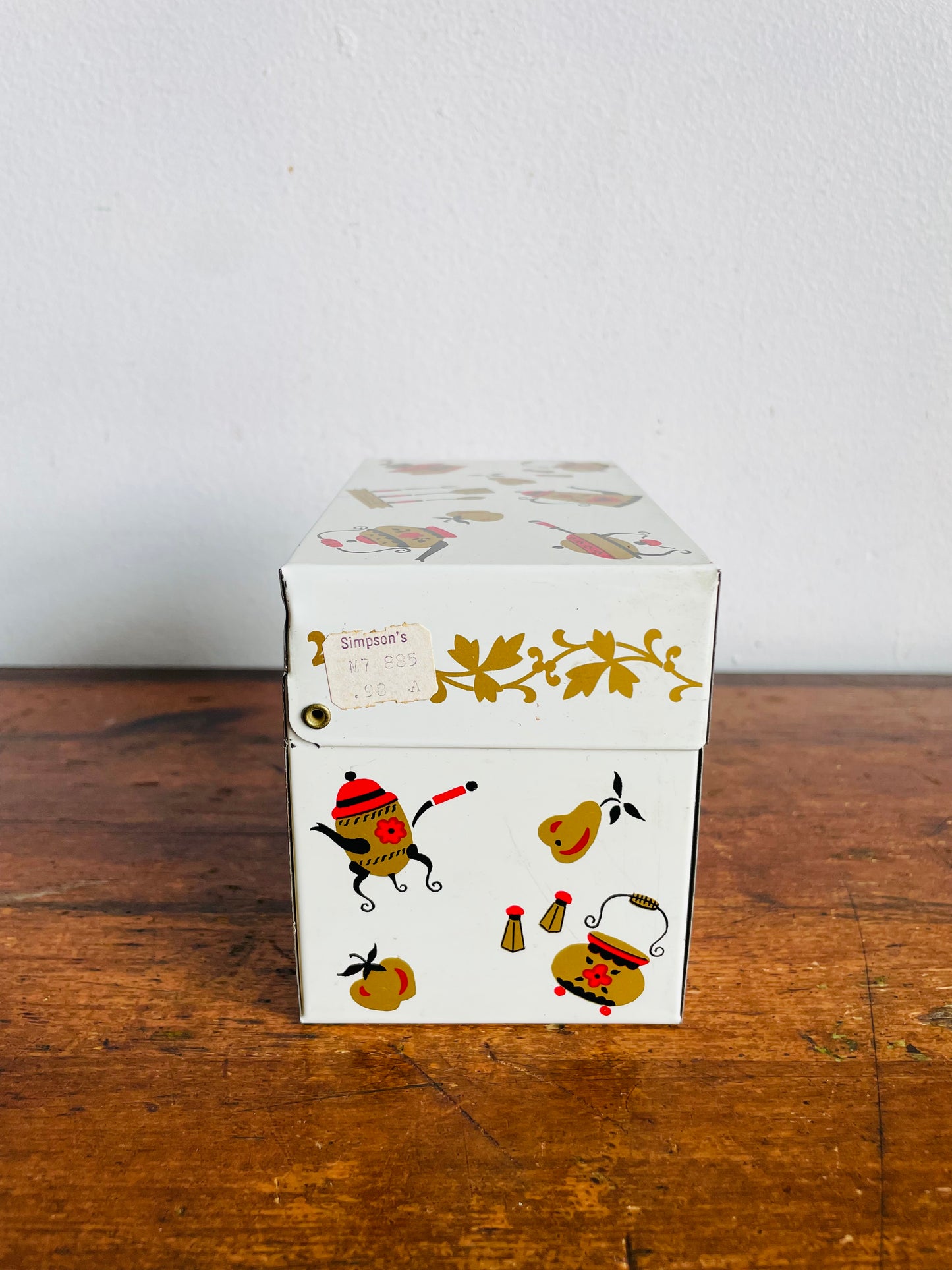 Vintage Ohio Art Company Tin Recipe Box