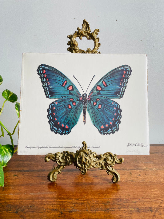 Vintage 1997 Pencil Signed & Numbered Print of Red-Spotted Purple Butterfly by Niagara Artist Katharine E. Porter #2