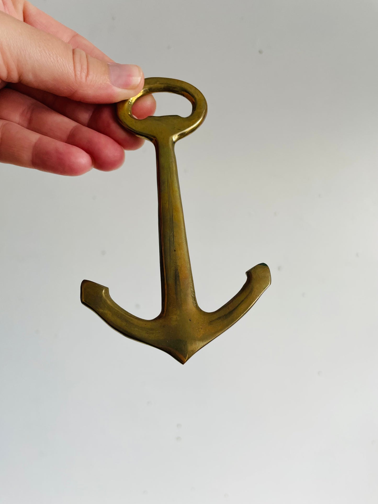 Vintage Solid Brass Nautical Ship Anchor Bottle Opener