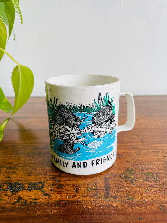 A Beaver Helps His Family and Friends Plastic Mug - Duracraft Made in Canada by Precisioncraft