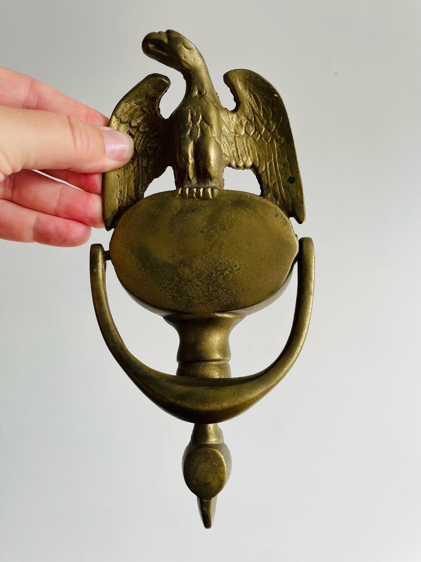 Heavy Solid Brass Door Knocker with Eagle