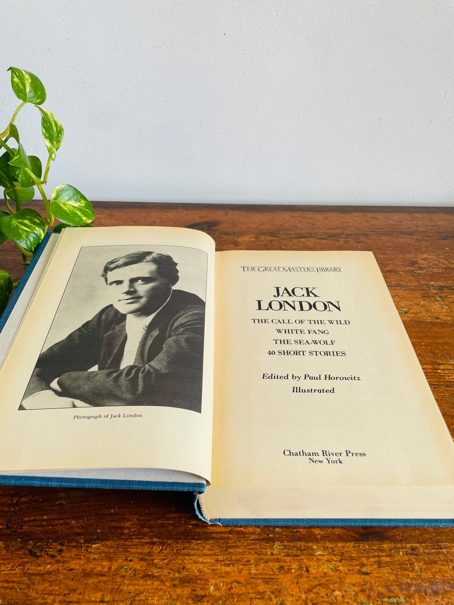 Vintage Jack London Compilation Hardcover Book - The Call of the Wild, White Fang, The Sea-Wolf & 40 Short Stories (1980)