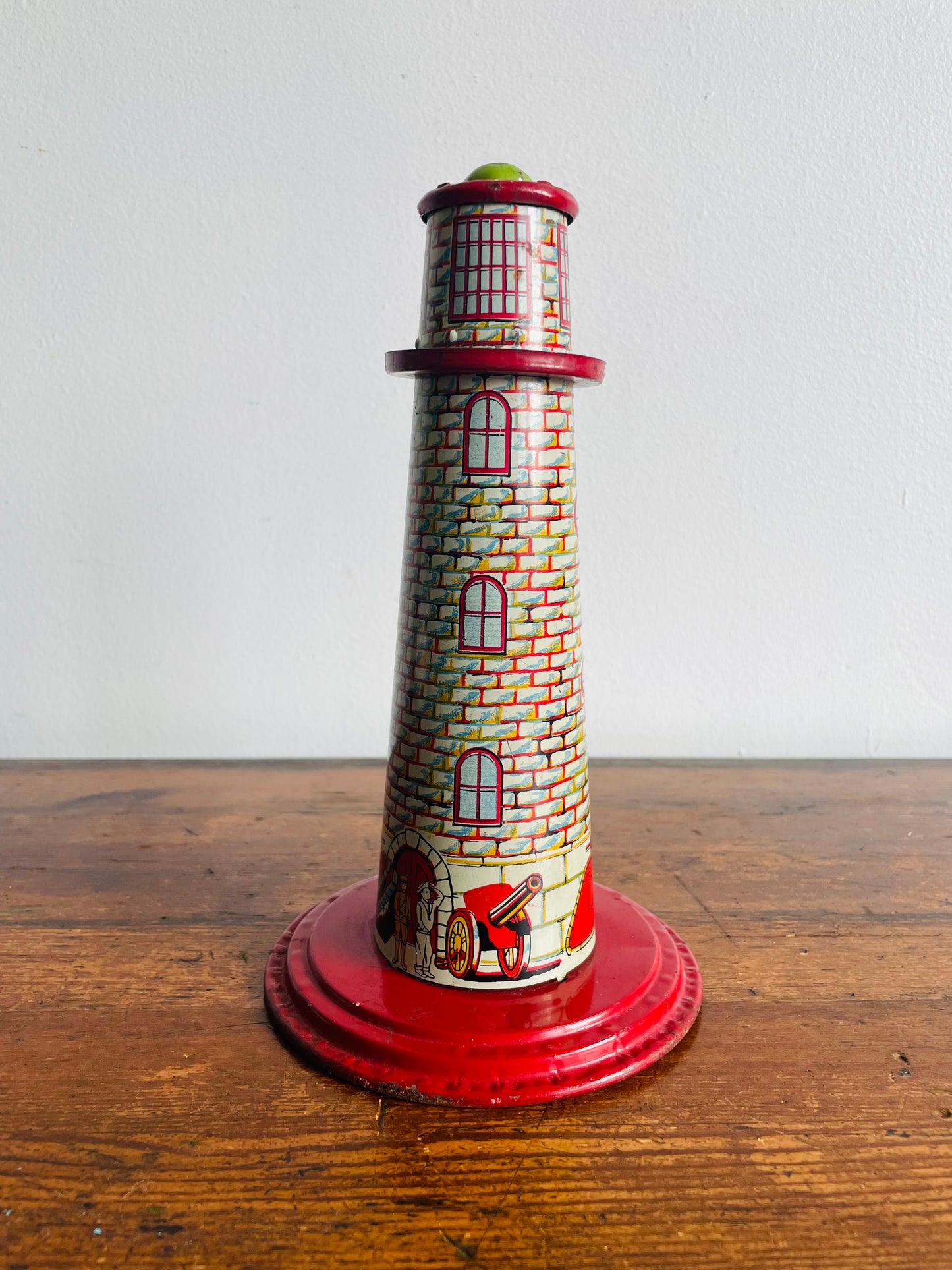 Marx Sky Flyer Tin Litho Toy Tower