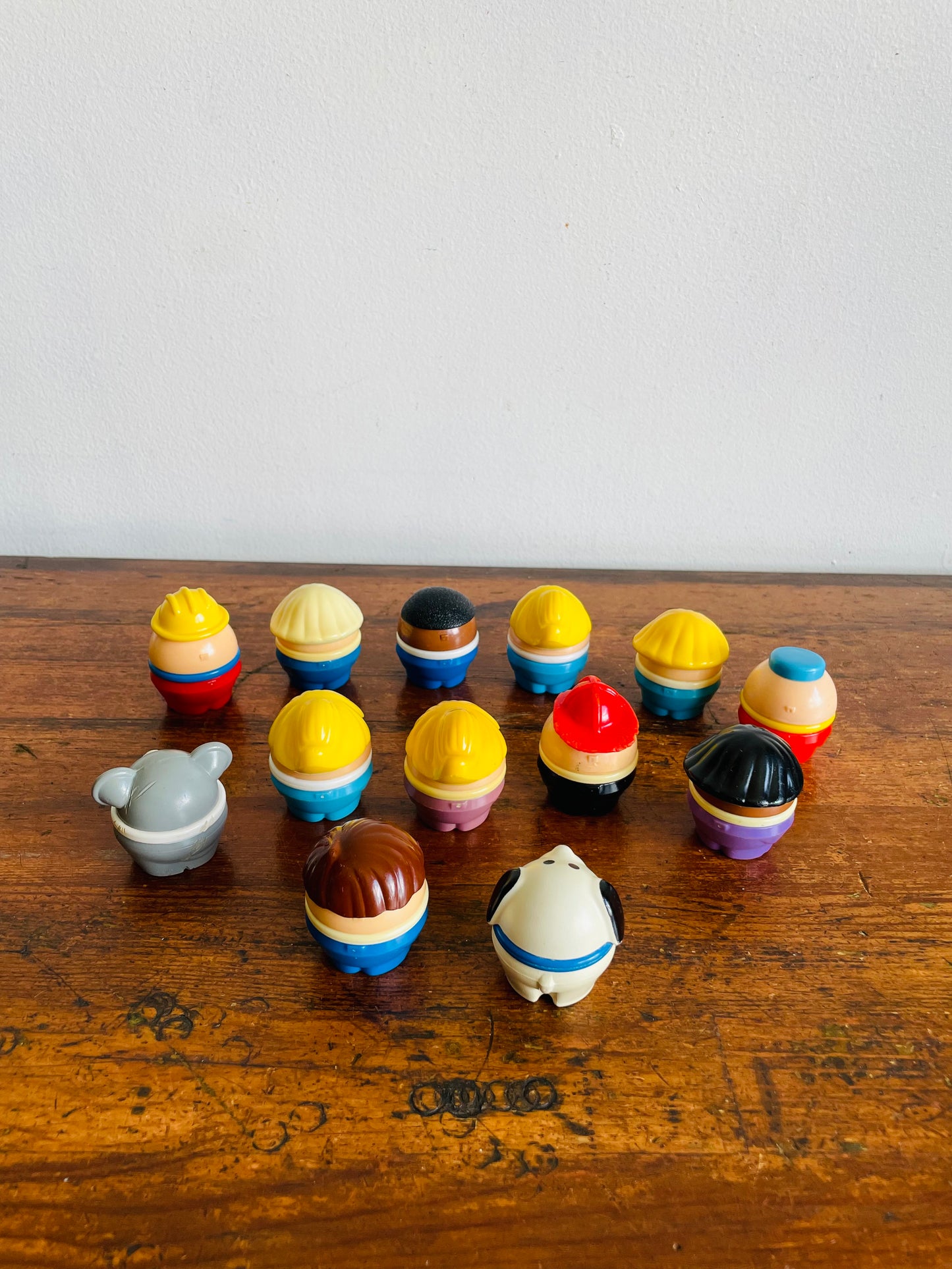 Vintage Little Tikes Toddle Tots Chunky Round People Toy Figurines - Lot of 13 - 11 People / 2 Animals
