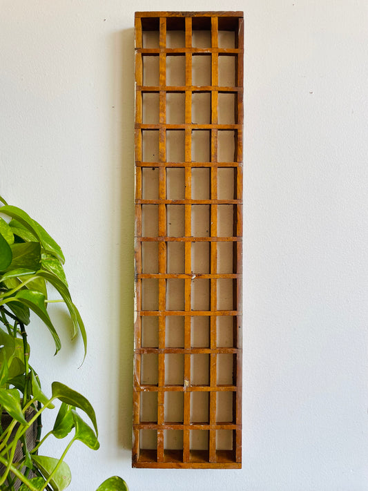 Antique 1900s Wood Heating Vent or Cold Air Return Grate - Architectural Salvage - Unique Wall Decor or Knickknack Curio Display Shelf! - 24" by 6"