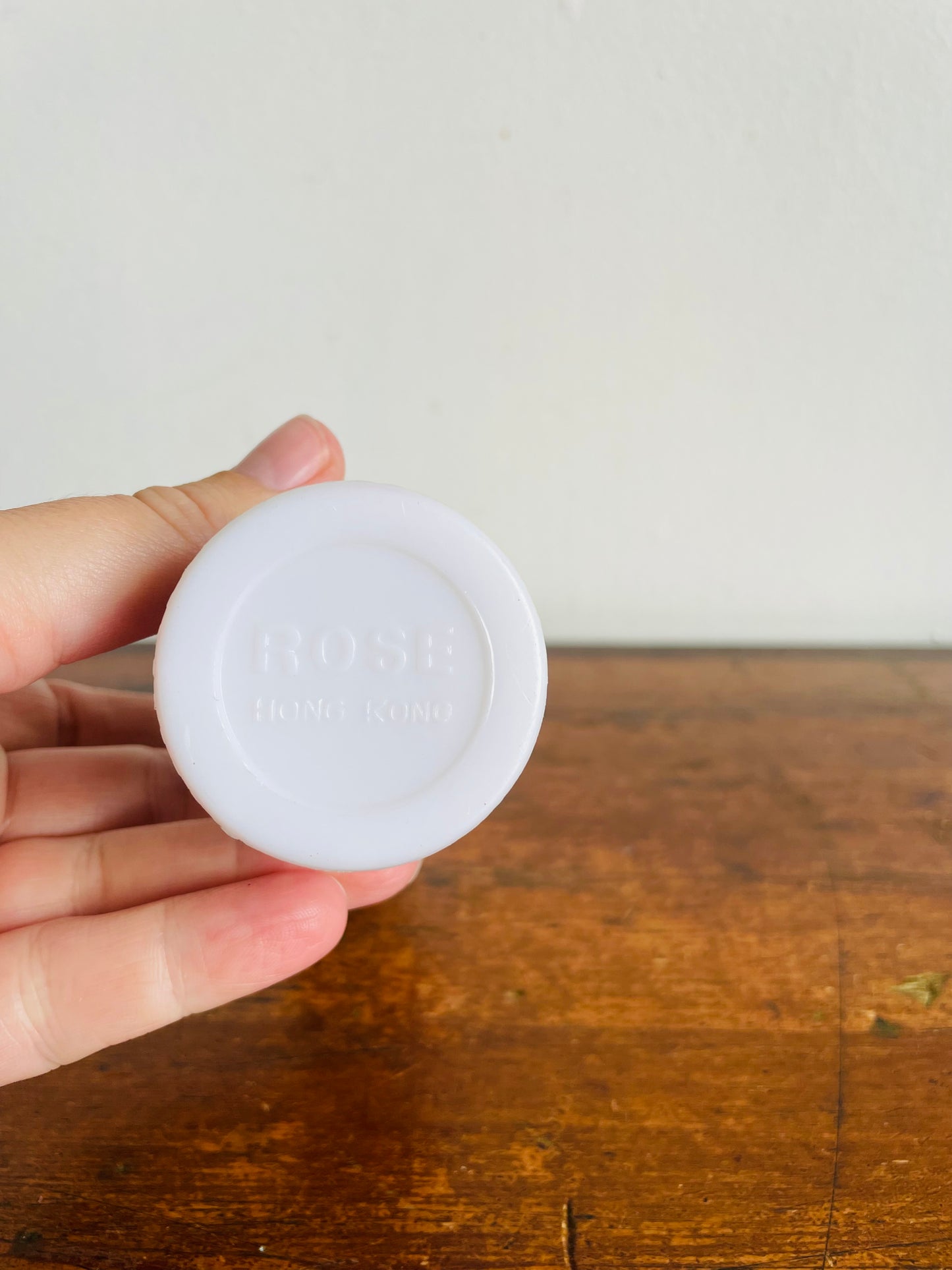 Vintage Rose Brand White Metal Flashlight with Purple, Blue & Green Flower Power Design - Made in Hong Kong - Tested / Works!